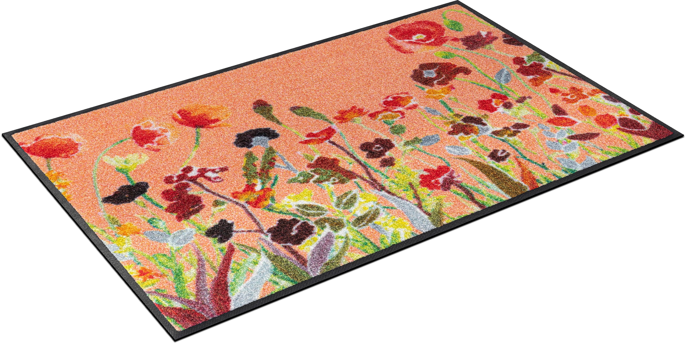Fussmatte »Wildflowers«, rechteckig, Schmutzfangmatte, Motiv Blumen, rutschhemmend,...