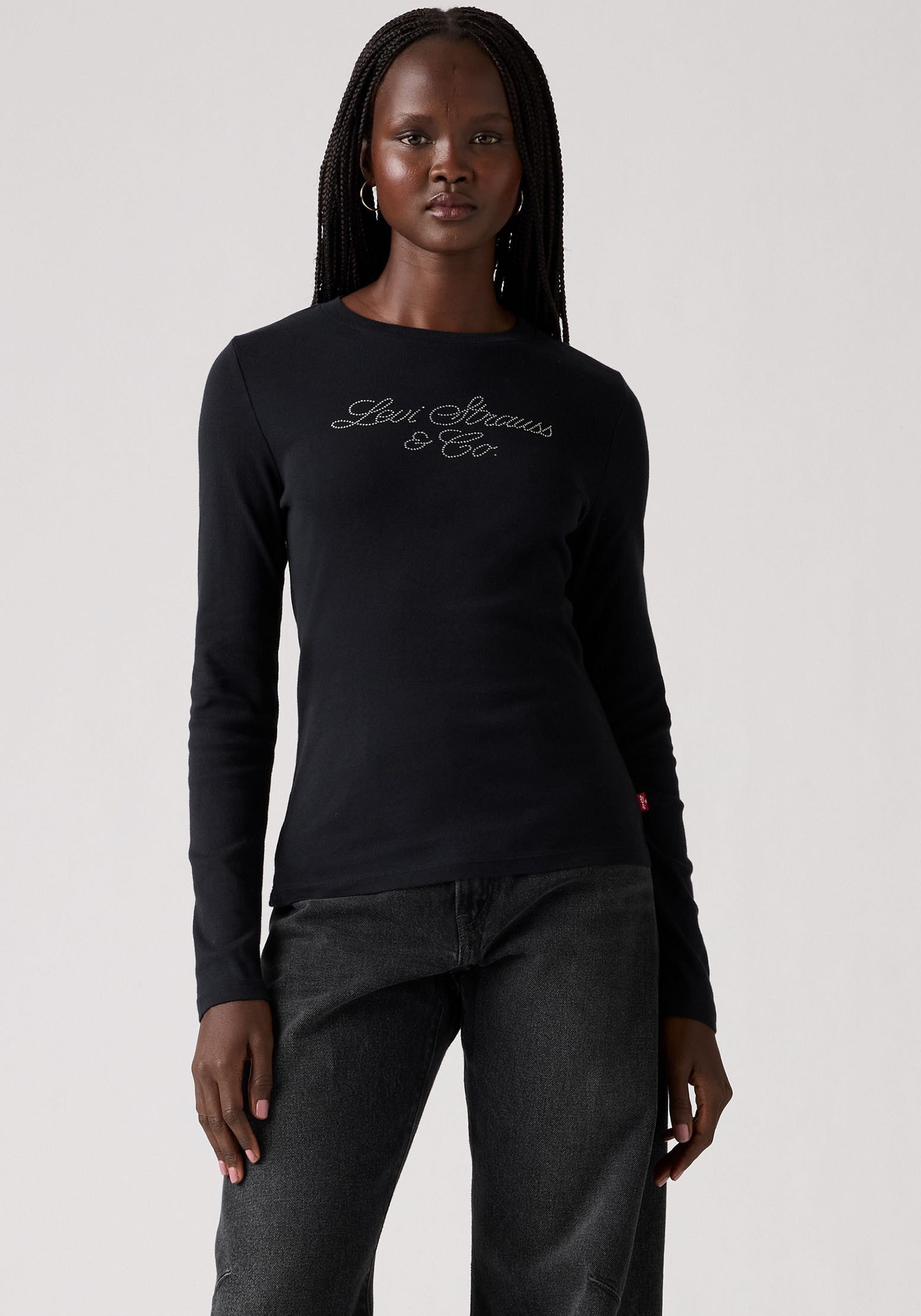 Image of Levis Langarmshirt "GR ESSENTIAL LS T" mit Glitzersteinen