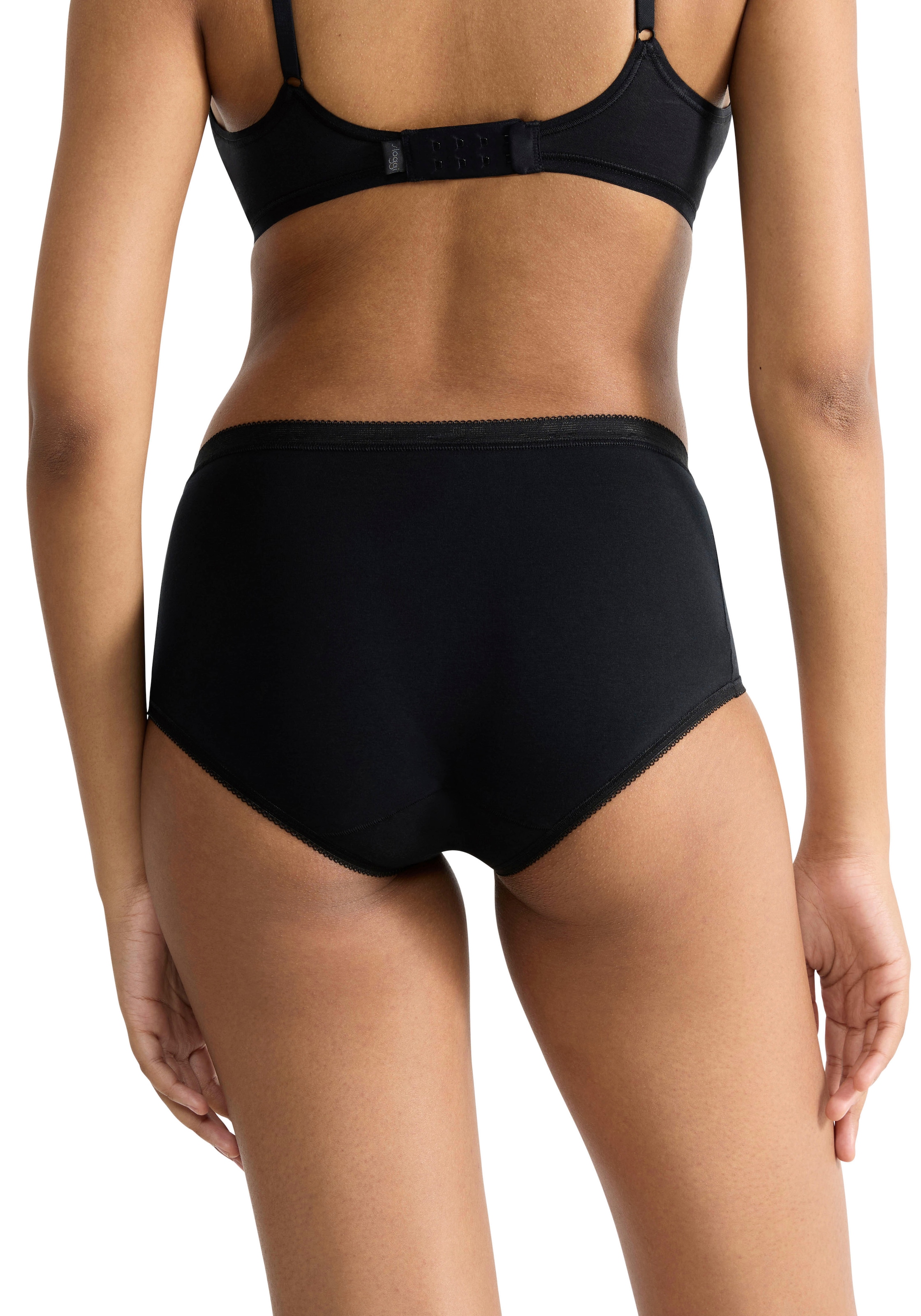 sloggi Midislip »Basic+« 4er Pack,  perfekter Sitz, feminin, Baumwollmischung, Single Jersey, weich