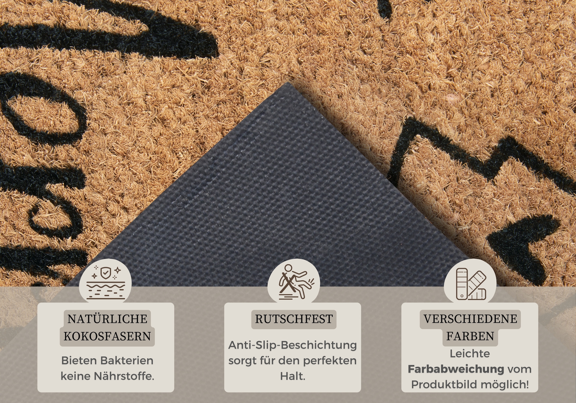 HANSE Home Fussmatte »Mix Mats Kokos Christmas Trees«, rechteckig, 15 mm Höhe, Weihnachten, Schmutzfangmatte, Outdoor, Rutschfest, Innen, Kokosmatte