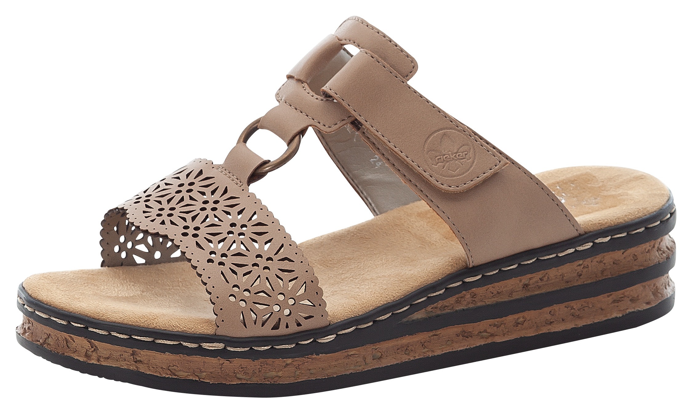 Image of Rieker Pantolette, mit schöner Perforation bei Ackermann Versand Schweiz