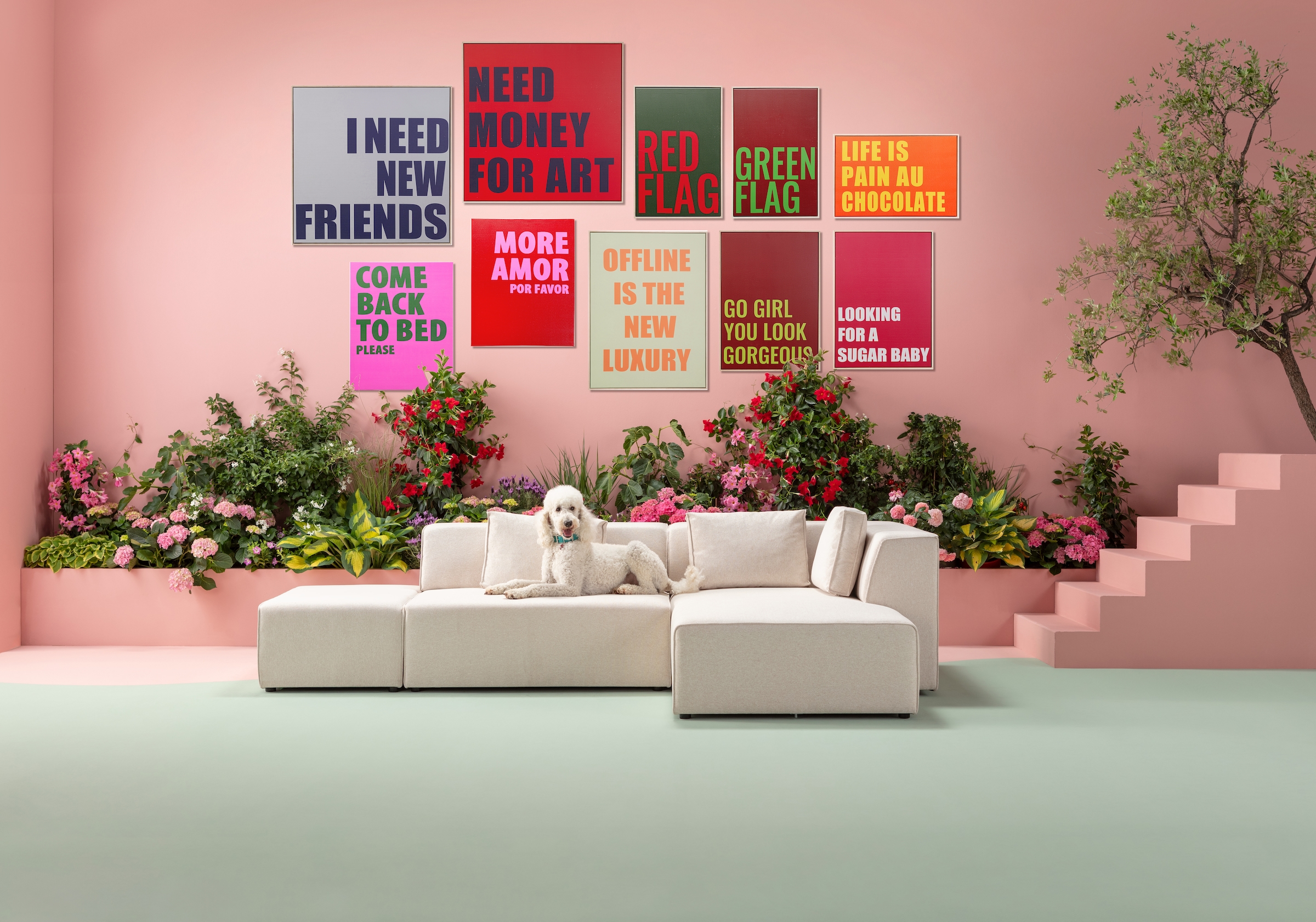 Image of Kare Design Bild mit Rahmen "Gerahmtes Bild Need Money 80x80cm"