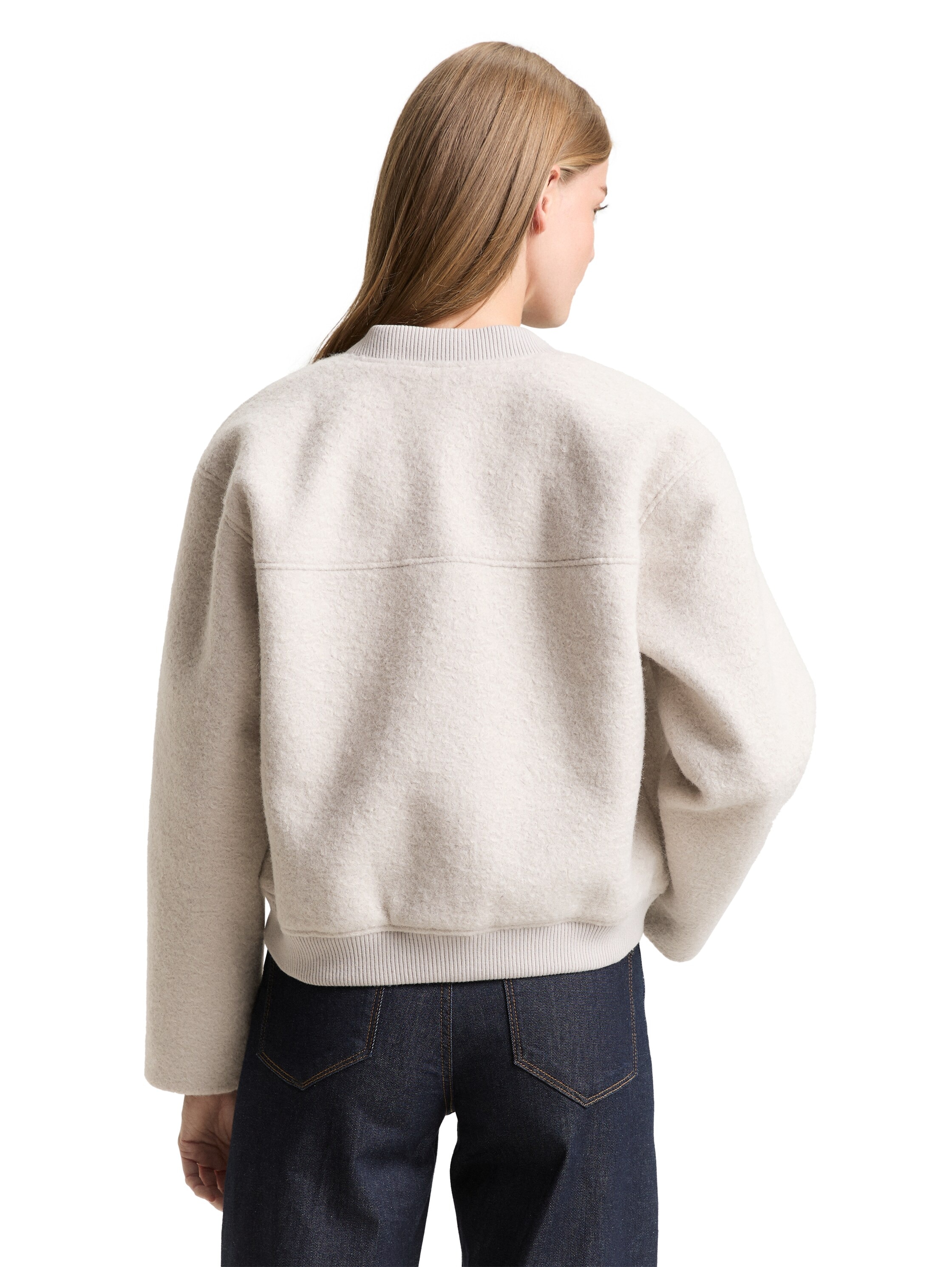 TOM TAILOR Denim Caban ohne Kapuze mit weichem Teddyfell-Fleece