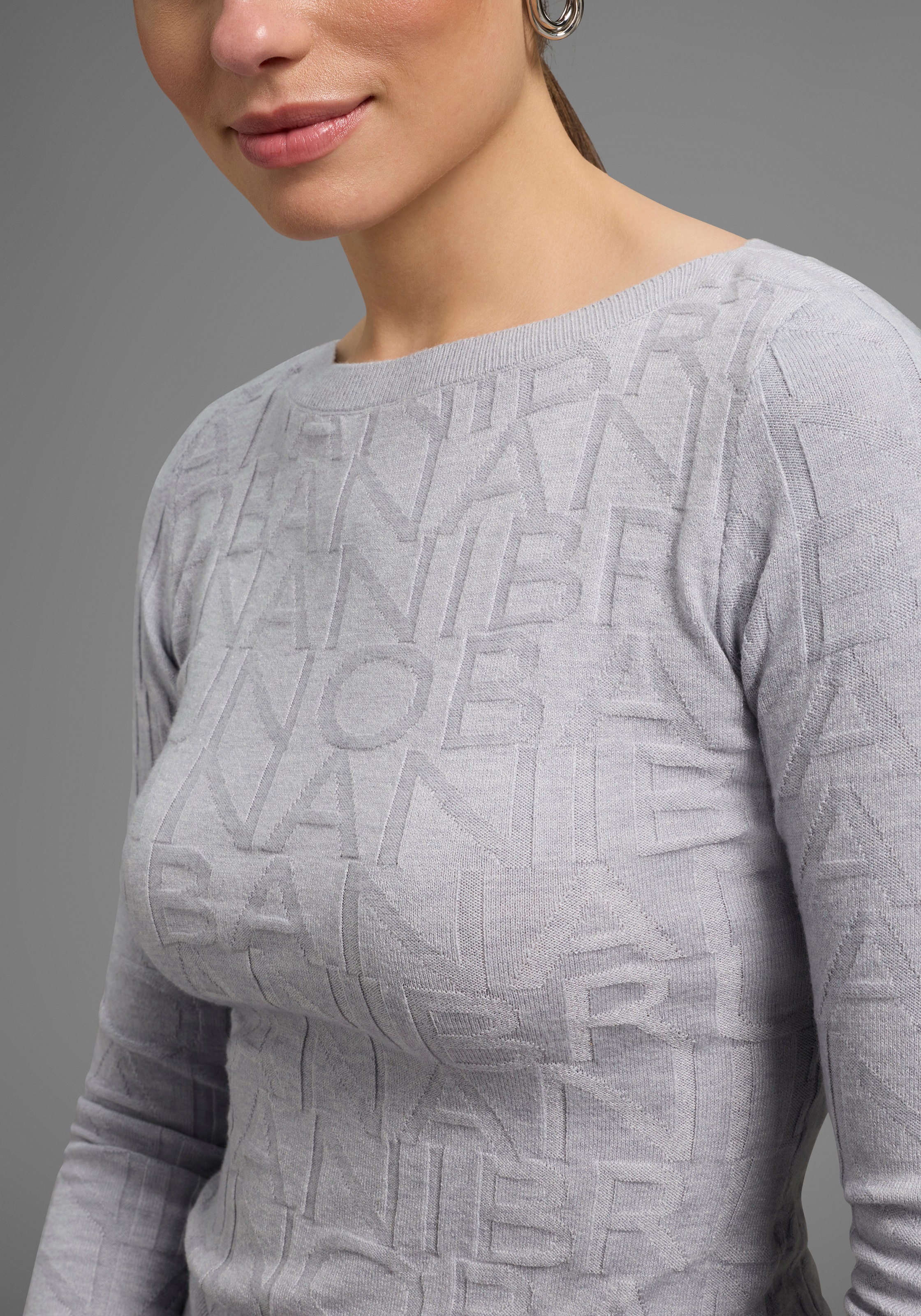 Bruno Banani Strickpullover, mit Marken-Strickmuster - NEUE KOLLEKTION