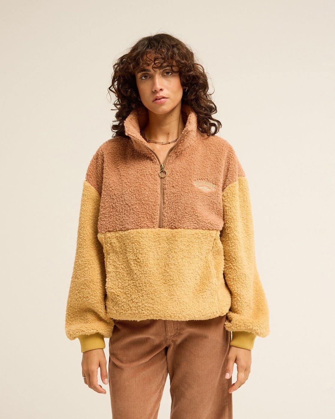 Image of Billabong Strickfleece-Pullover "TIME OFF" atmungsaktiv und schnell trocknend, mit Reissverschlusskragen