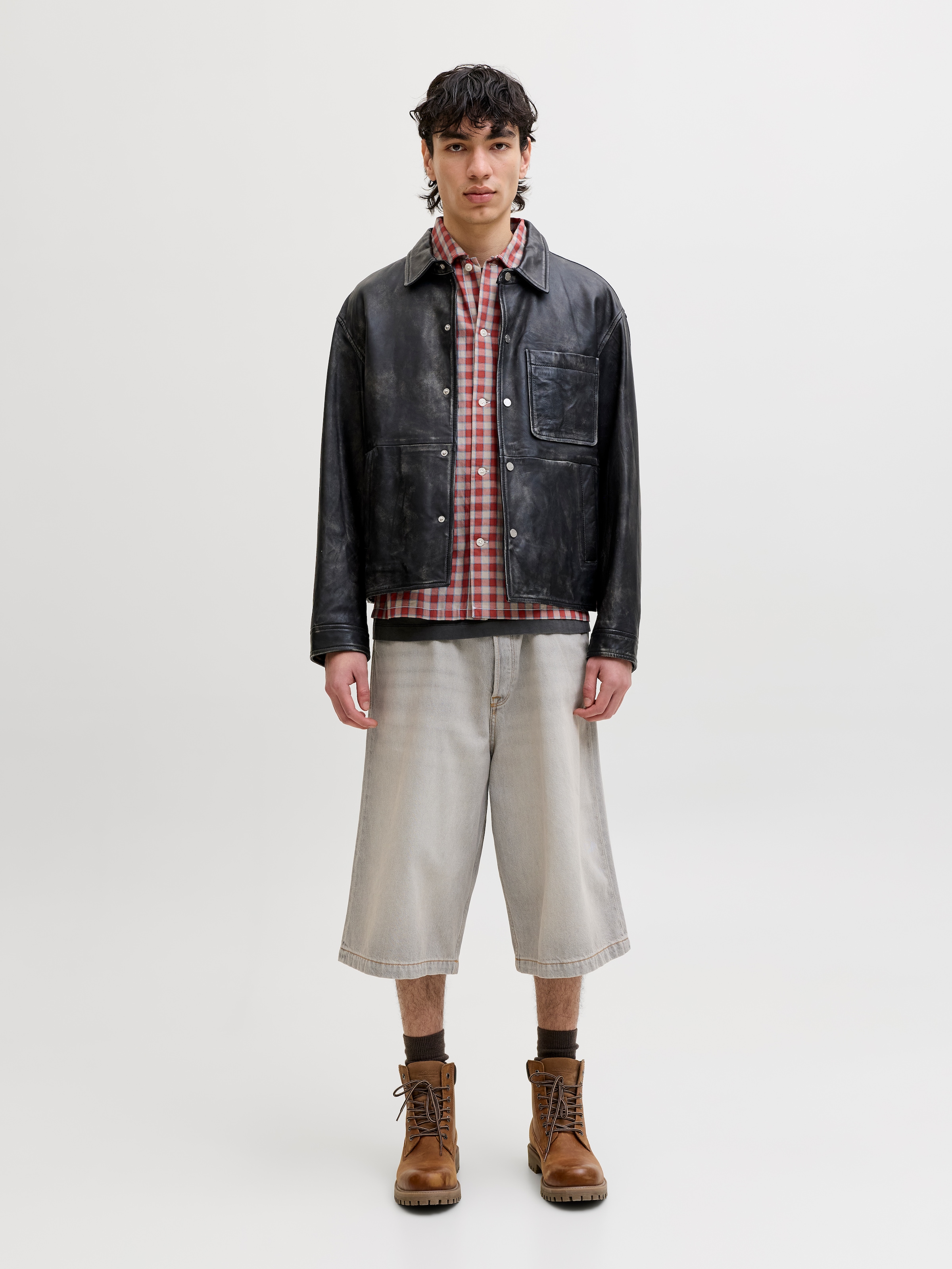 Jack & Jones Jeansbermudas »JJIBILLY JJLUCA JORTS AKM 793 LN« Baumwolle
