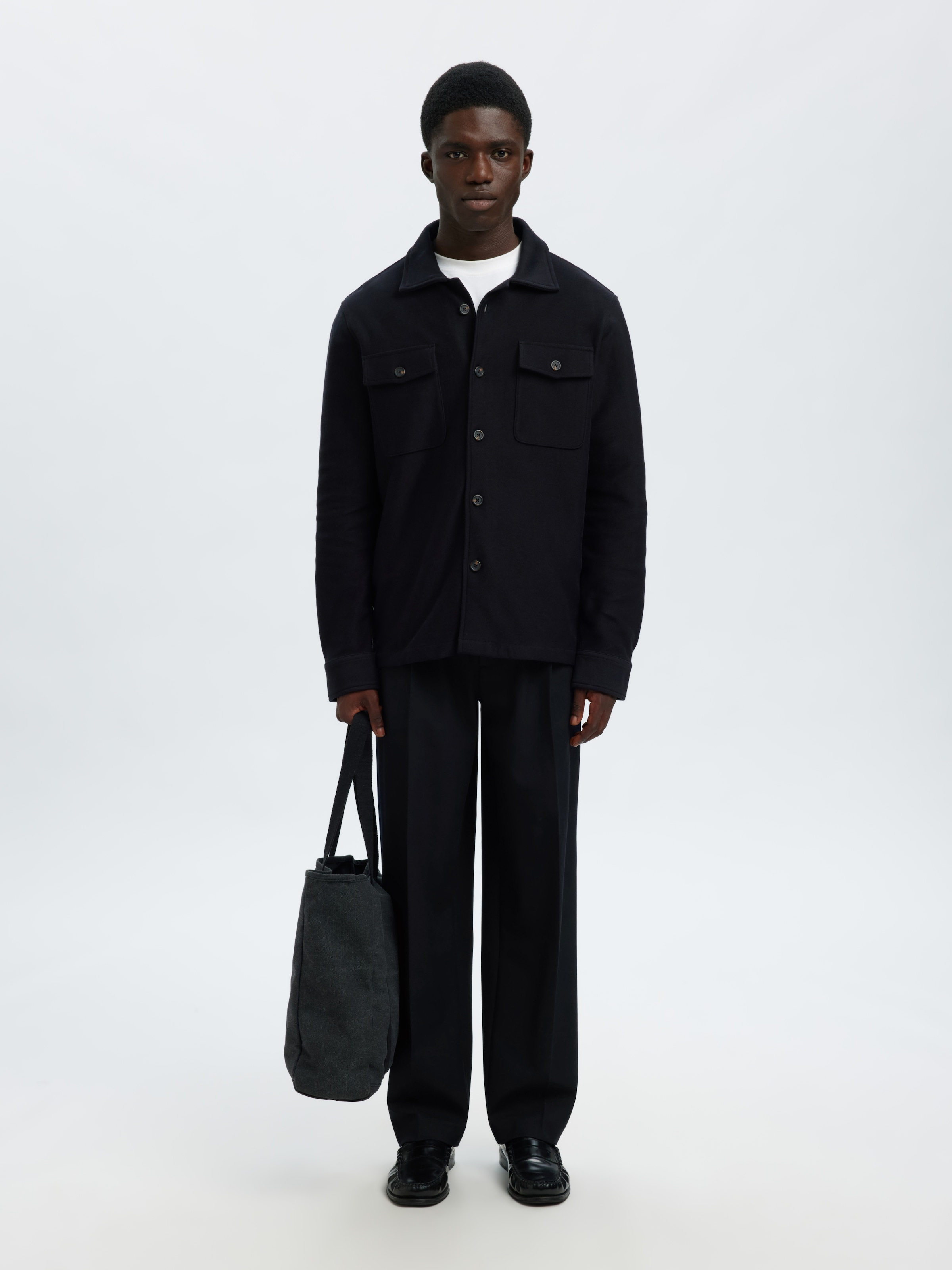 SELECTED Stoffhose »SLH220-LOOSE FINN FLEX PANTS NOOS«  Materialmix, locker geschnitten