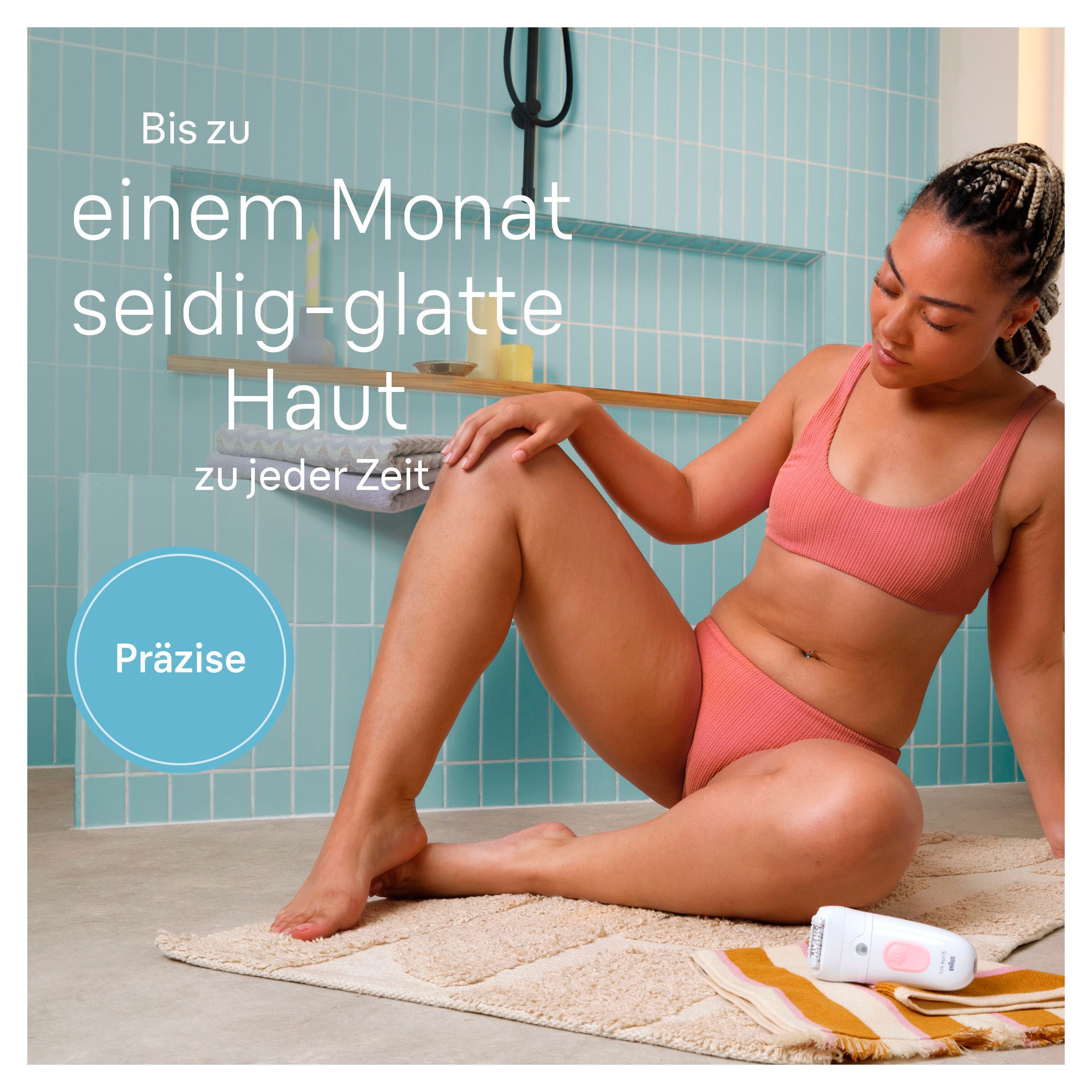 Braun Epilierer »Silk-épil 5 5-060«, mit Rasieraufsatz, Trimmeraufsatz und Peeling Aufsätzen