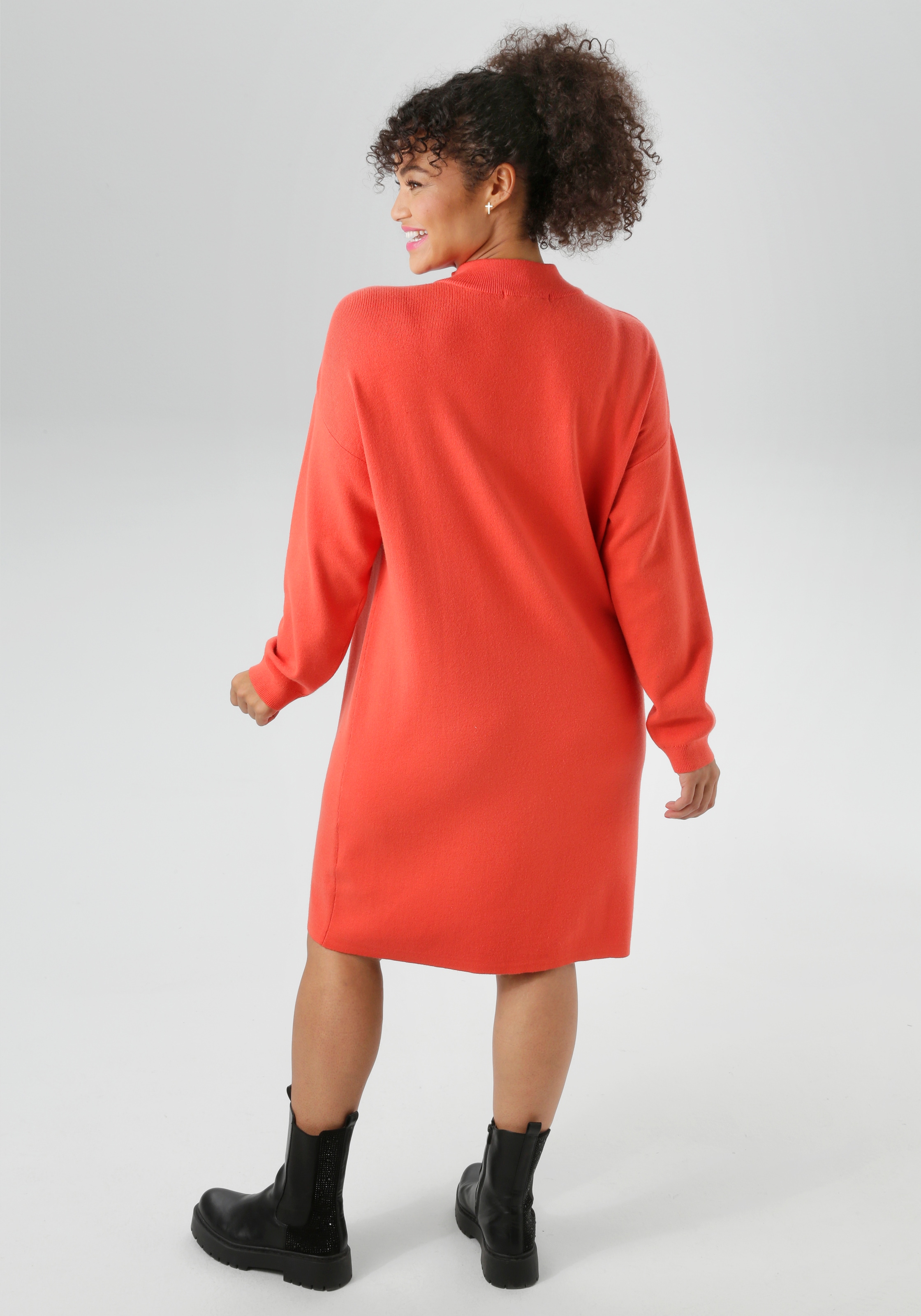 Aniston PLUS Strickkleid, mit Stehkragen und Reissverschluss - NEUE KOLLEKTION