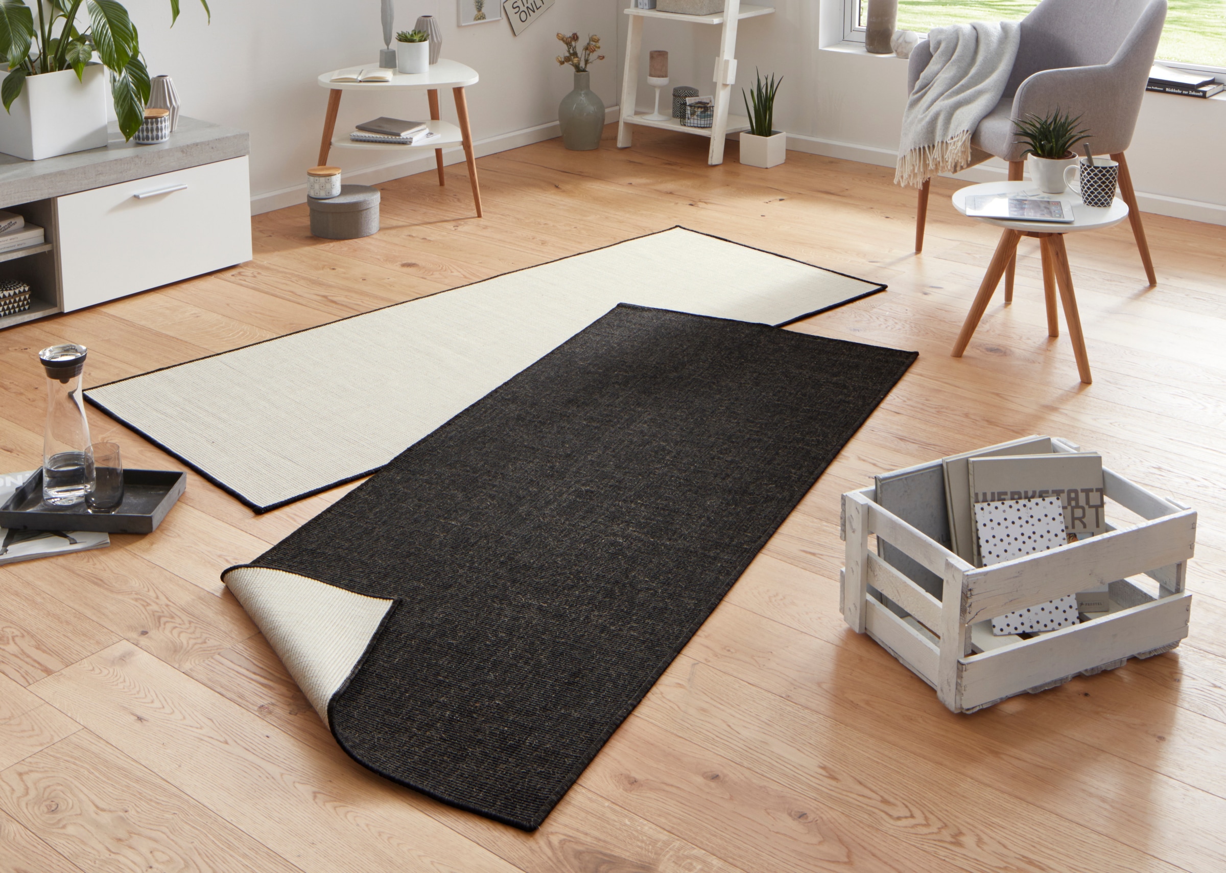 Image of NORTHRUGS Teppich "Miami Wendeteppich" rechteckig 5 mm Höhe In-& Outdoor, Wetterfest, Balkon, Läufer, Wohnzimmer, Wasserfest