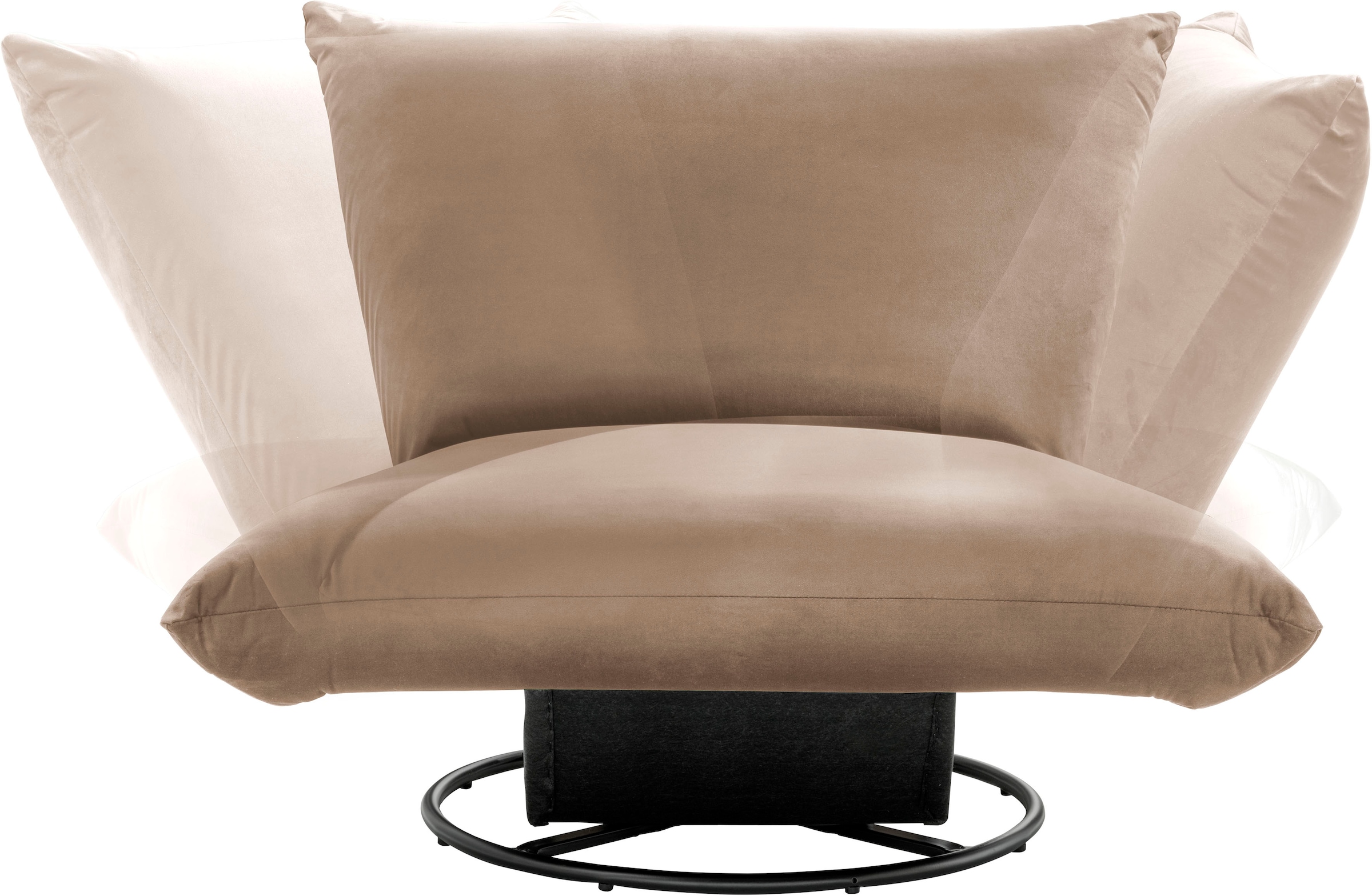 Home affaire Fauteuil pivotant »Cremona« 360° drehbar mit Metallfuss