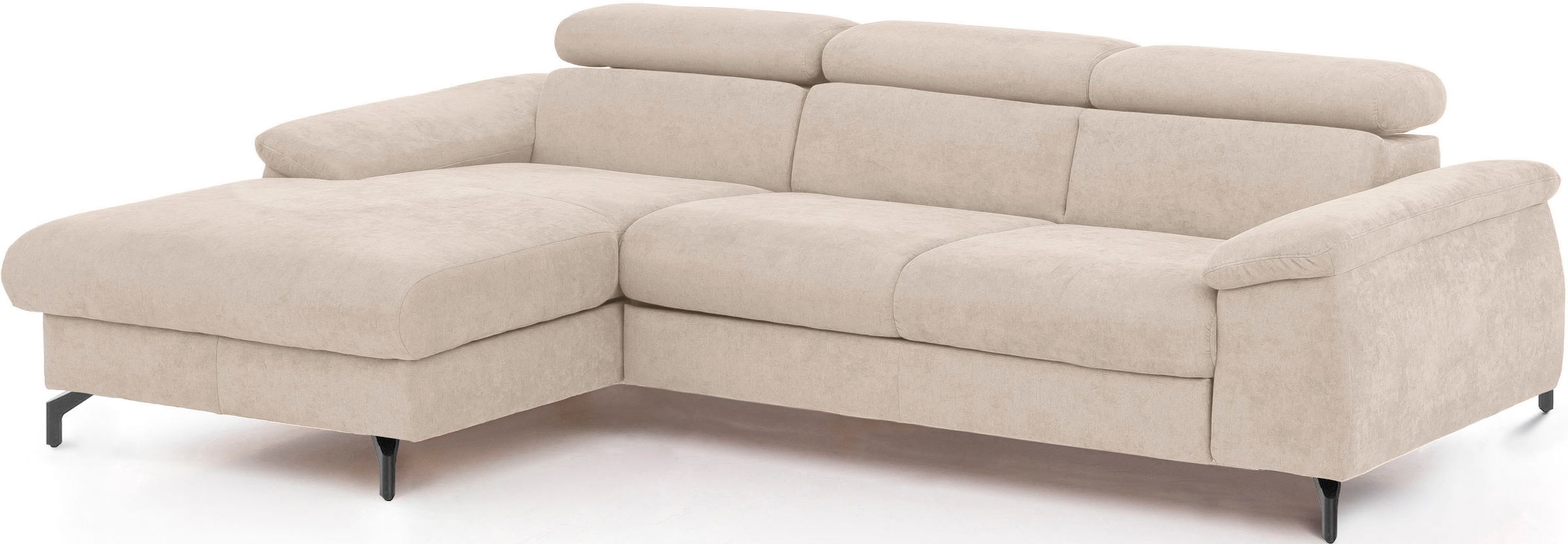 COTTA Ecksofa »Kitty L-Form, B: 242 cm« mit Kopfteilverstellung, optional Bettfunktion & Bettkasten