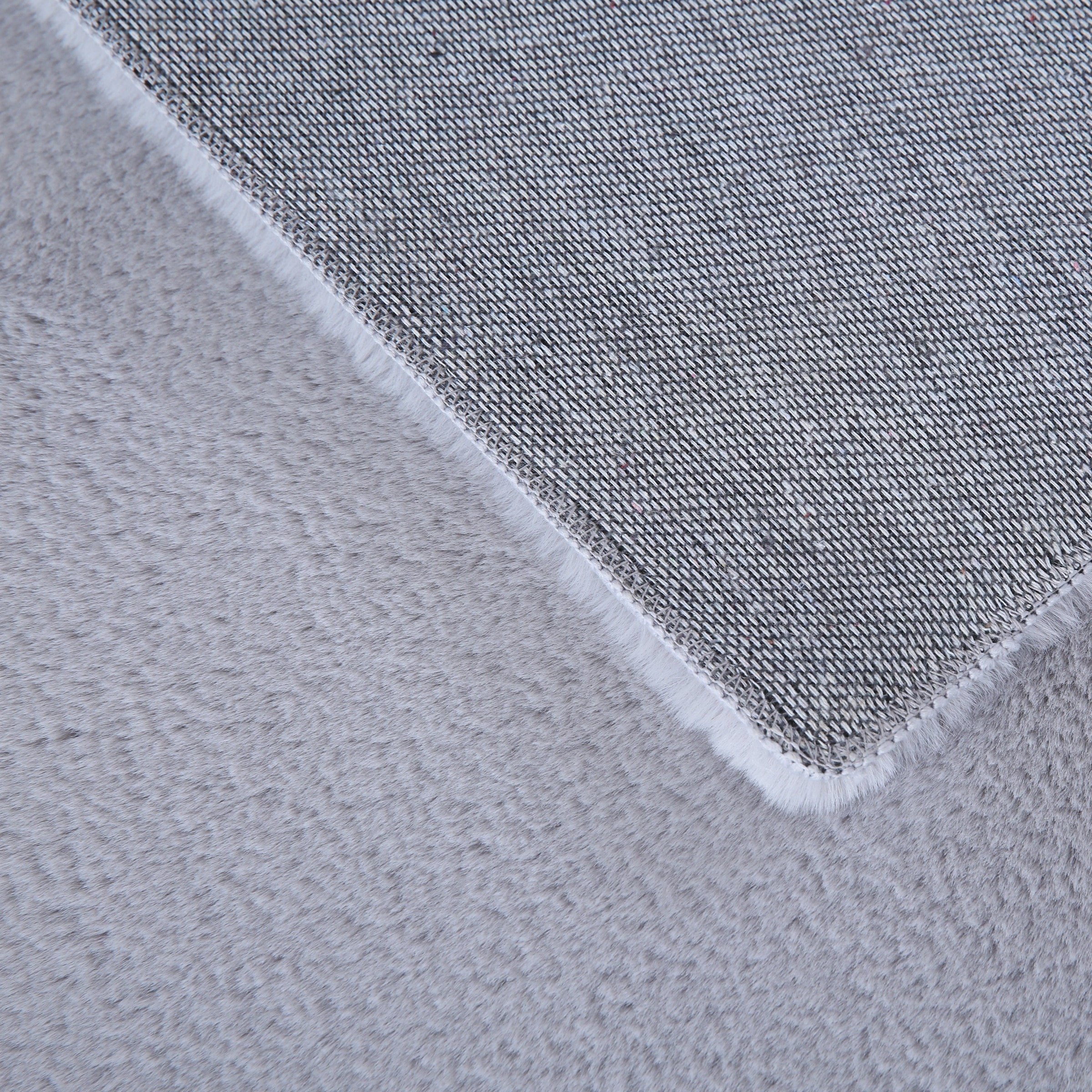 Ayyildiz Teppiche Hochflor-Teppich »POUFFY 5100«, rund, 20 mm Höhe, Läufer, weicher glatter Softflor, Kaninchen Fell Haptik, waschbar
