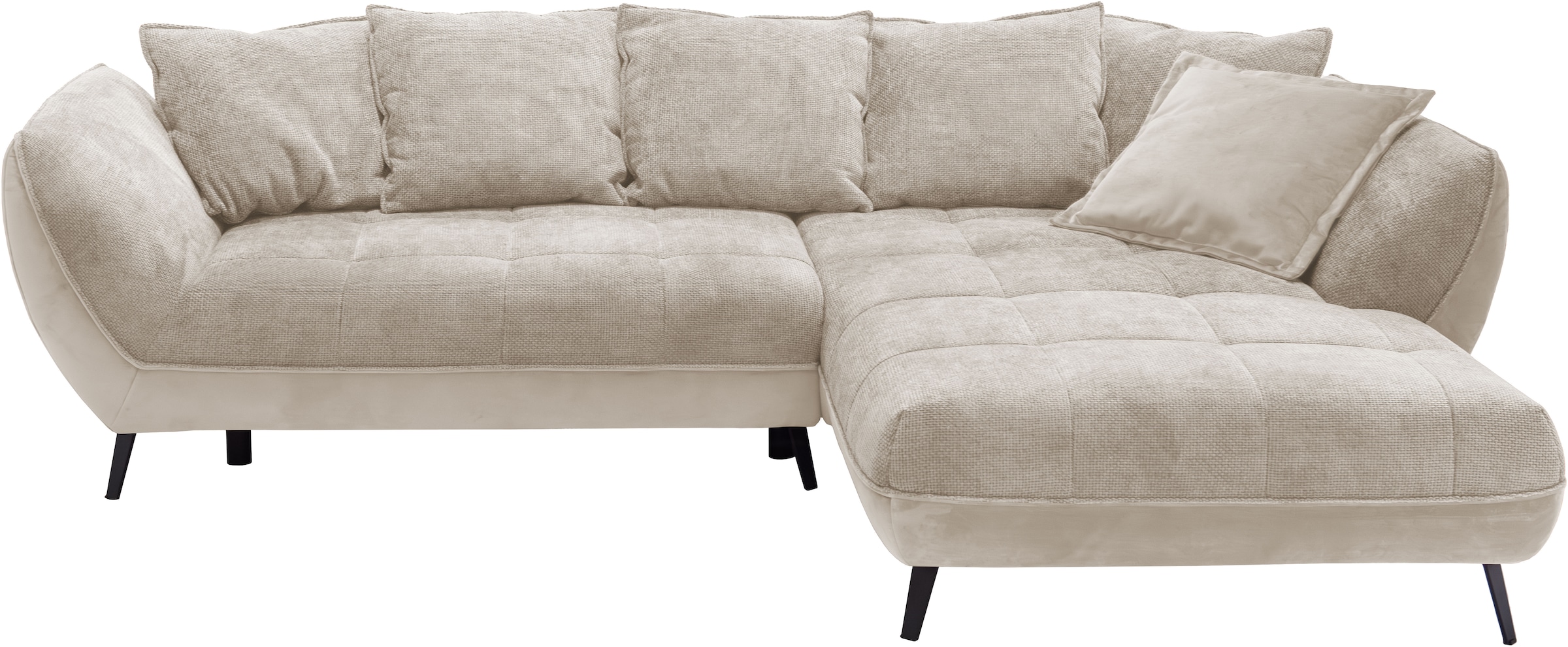 exxpo - sofa fashion Ecksofa »Midway mit einfacher Easy-Lift-Bettfunktion, bequem und modern«, inkl. Bettfunktion und praktischem Bettkasten, L-Form