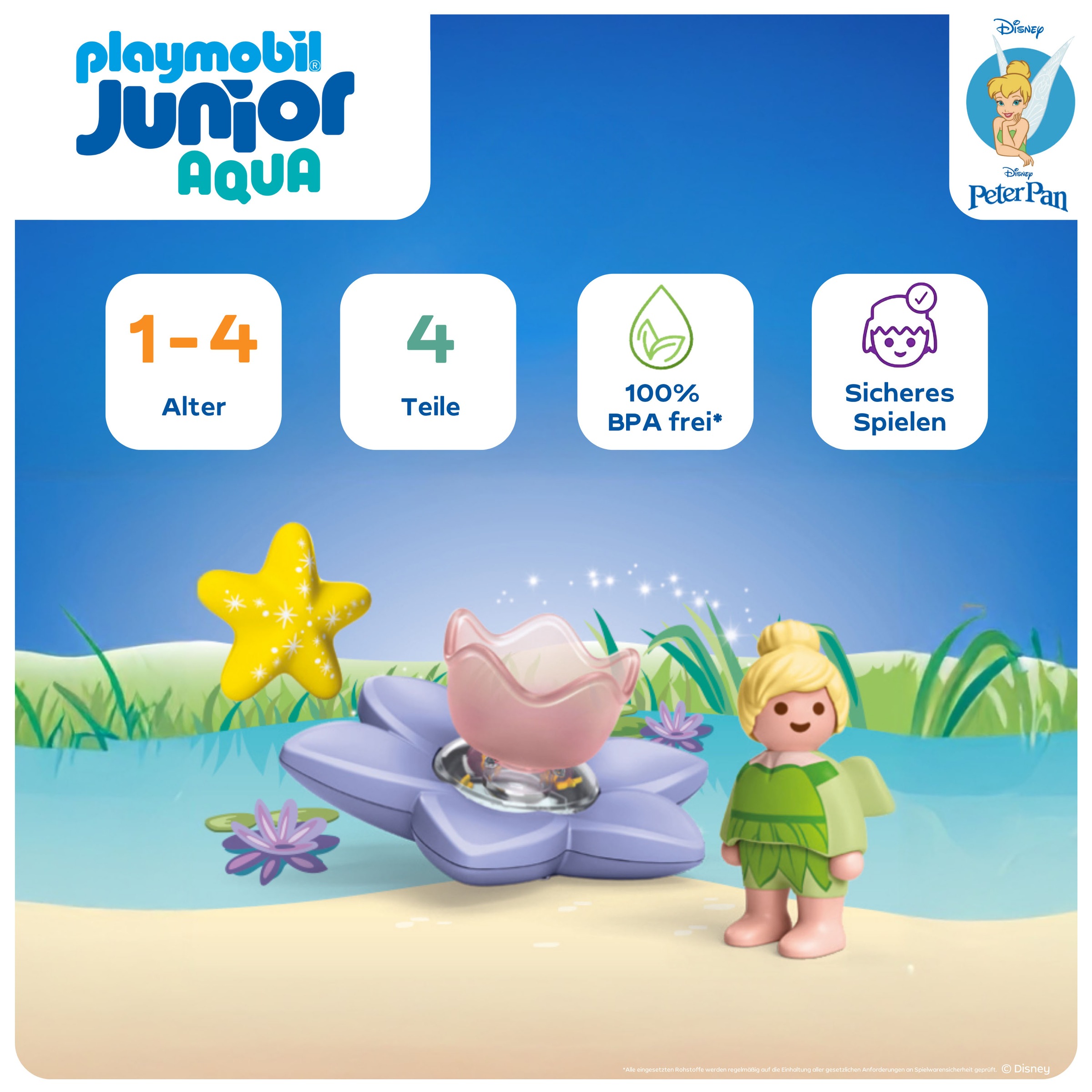 Playmobil® Konstruktions-Spielset »Tinkerbells magische Feen-Schwimmblume (71772), JUNIOR & Disney« Made in Europe