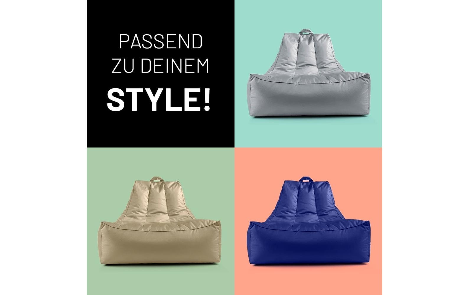 Lumaland Sitzsack »Lounge mit Flaschenhalter 380 l«