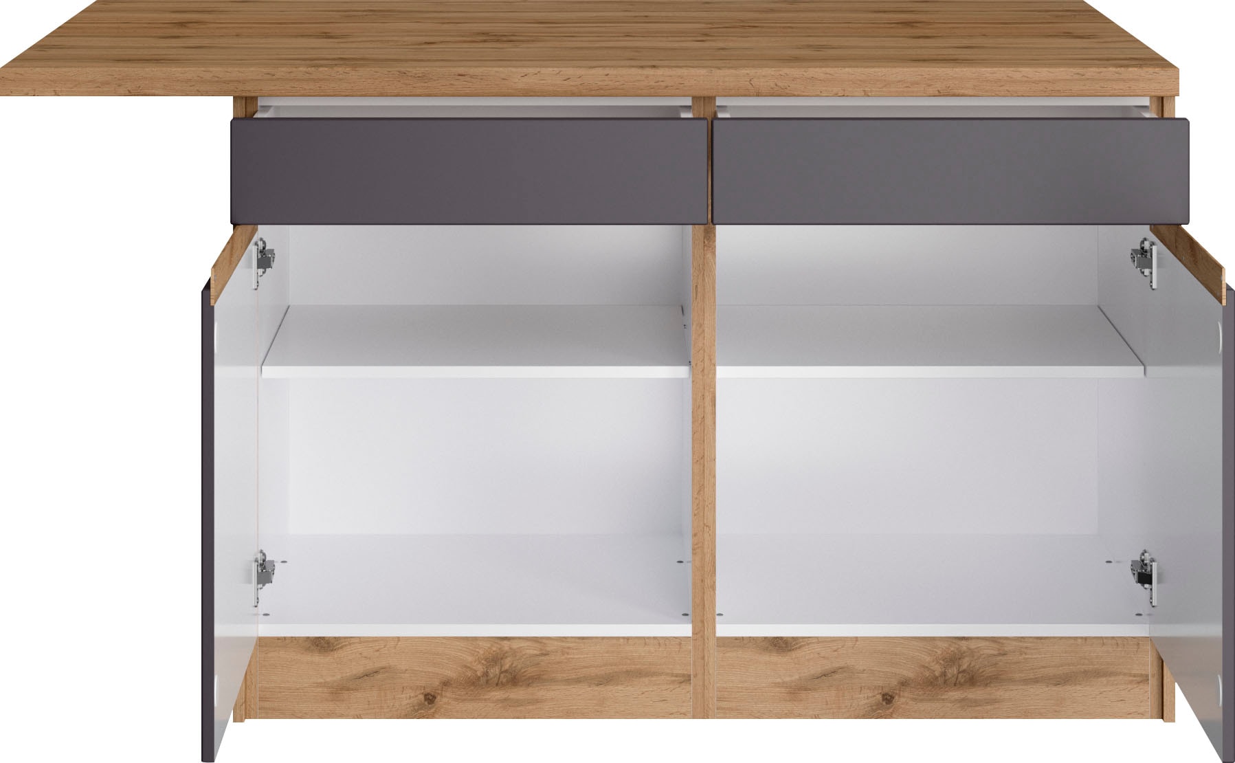 KOCHSTATION Kücheninsel »KS-Riesa« Breite 153 cm, Tiefe 100 cm, MDF-Fronten