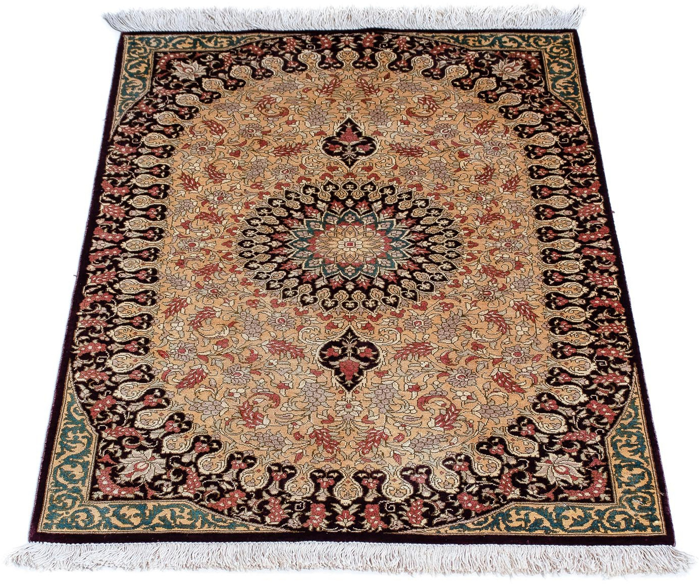 Image of morgenland Orientteppich »Perser - Ghom - 90 x 59 cm - braun«, rechteckig, 10 mm Höhe, Wohnzimmer, Handgeknüpft, Einzelstück mit Zertifikat bei Ackermann Versand Schweiz