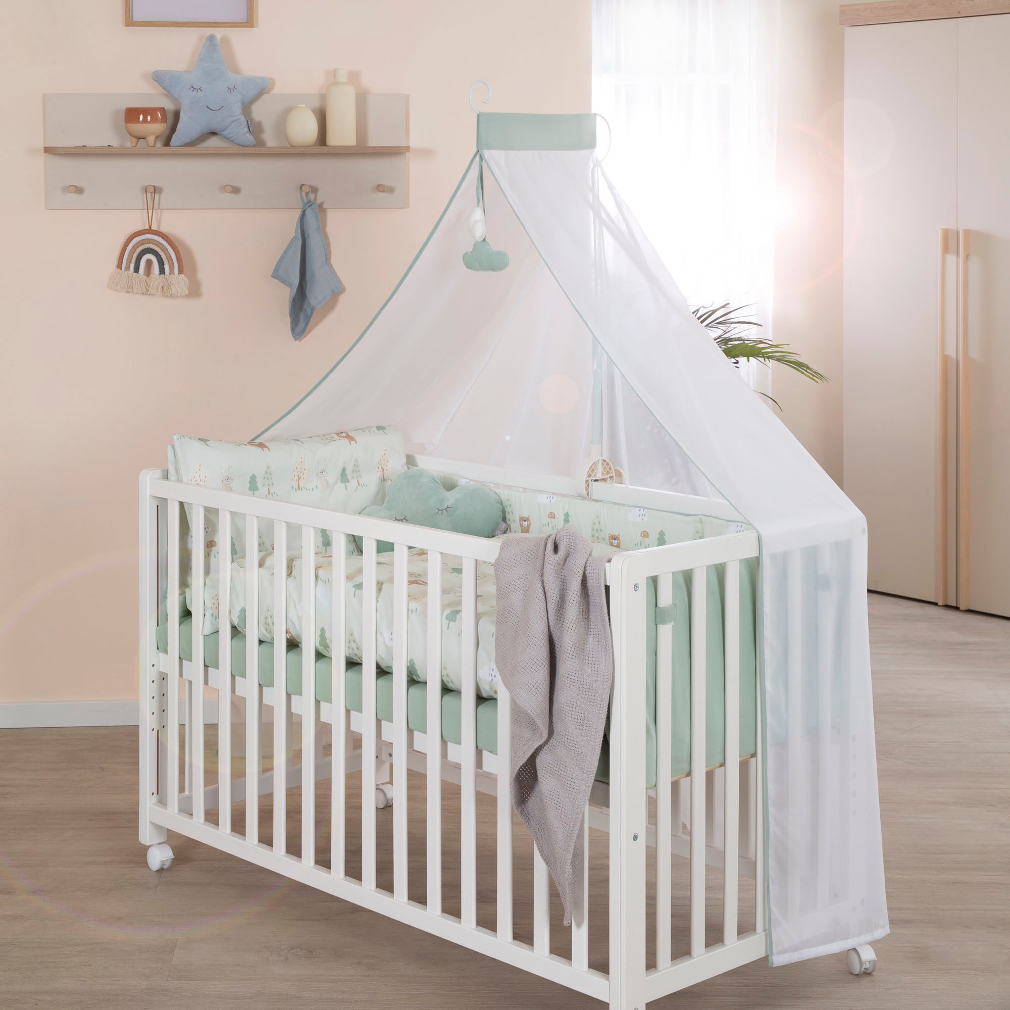 roba® Babybett »Room Bed - Woodland Buddies« als Beistell-, Kinder- und Juniorbett verwendbar
