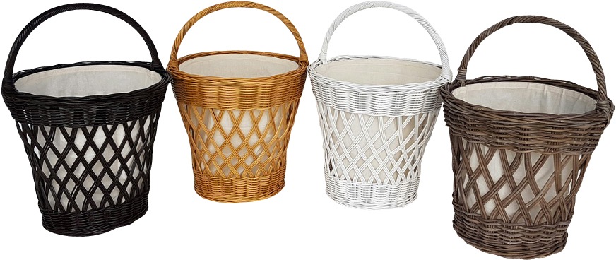 HOFMANN LIVING AND MORE Wäschekorb aus Rattan mit praktischem Tragegriff