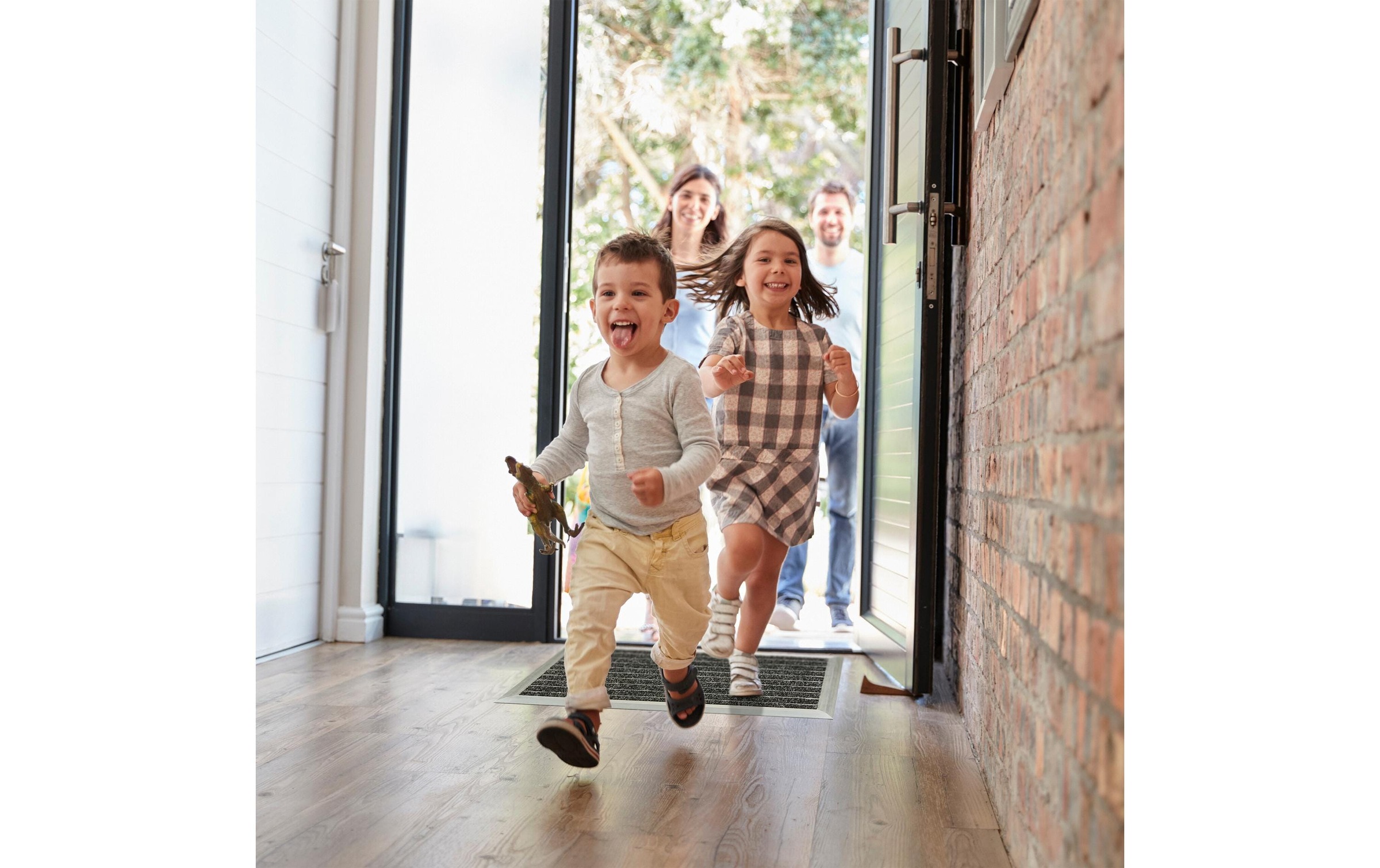 relaxdays Fussmatte »Aluminium 40 cm x 60 cm, Schwarz/Silber«