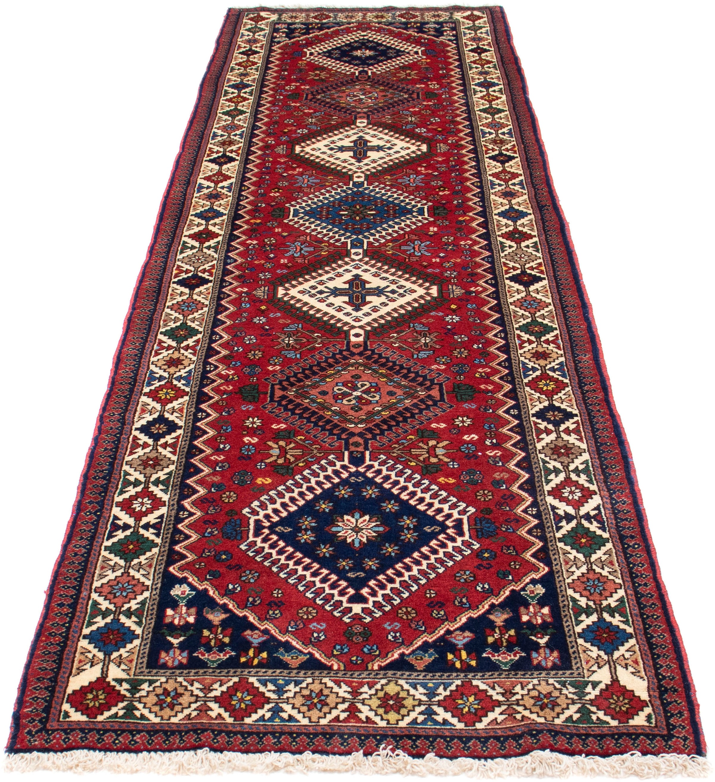 Image of morgenland Orientteppich »Perser - Nomadic - 300 x 81 cm - dunkelrot«, rechteckig, 10 mm Höhe, Wohnzimmer, Handgeknüpft, Einzelstück mit Zertifikat bei Ackermann Versand Schweiz