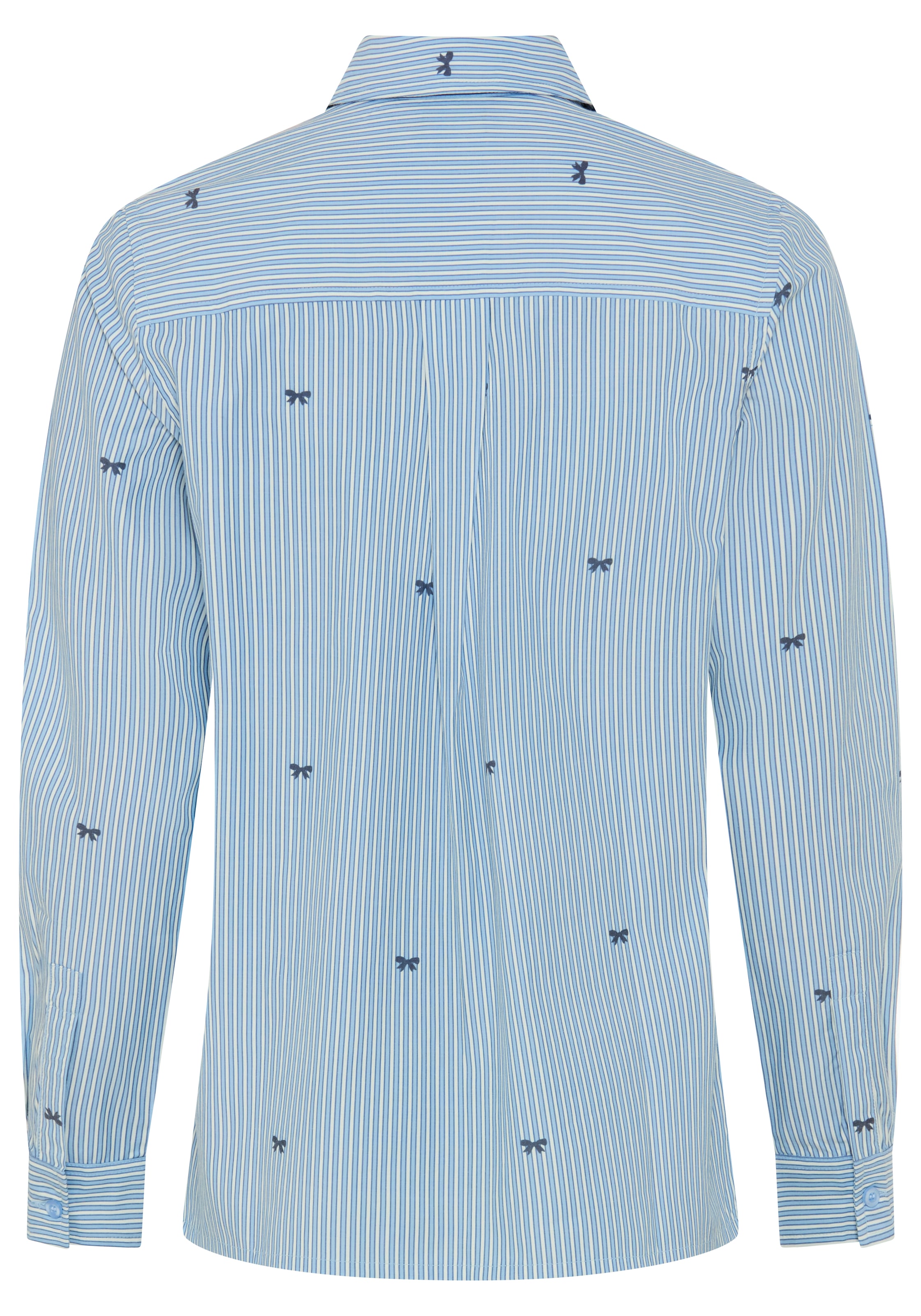 Laura Scott Blouse chemise manches longues, avec poignet à 1 bouton, aspect imprimé