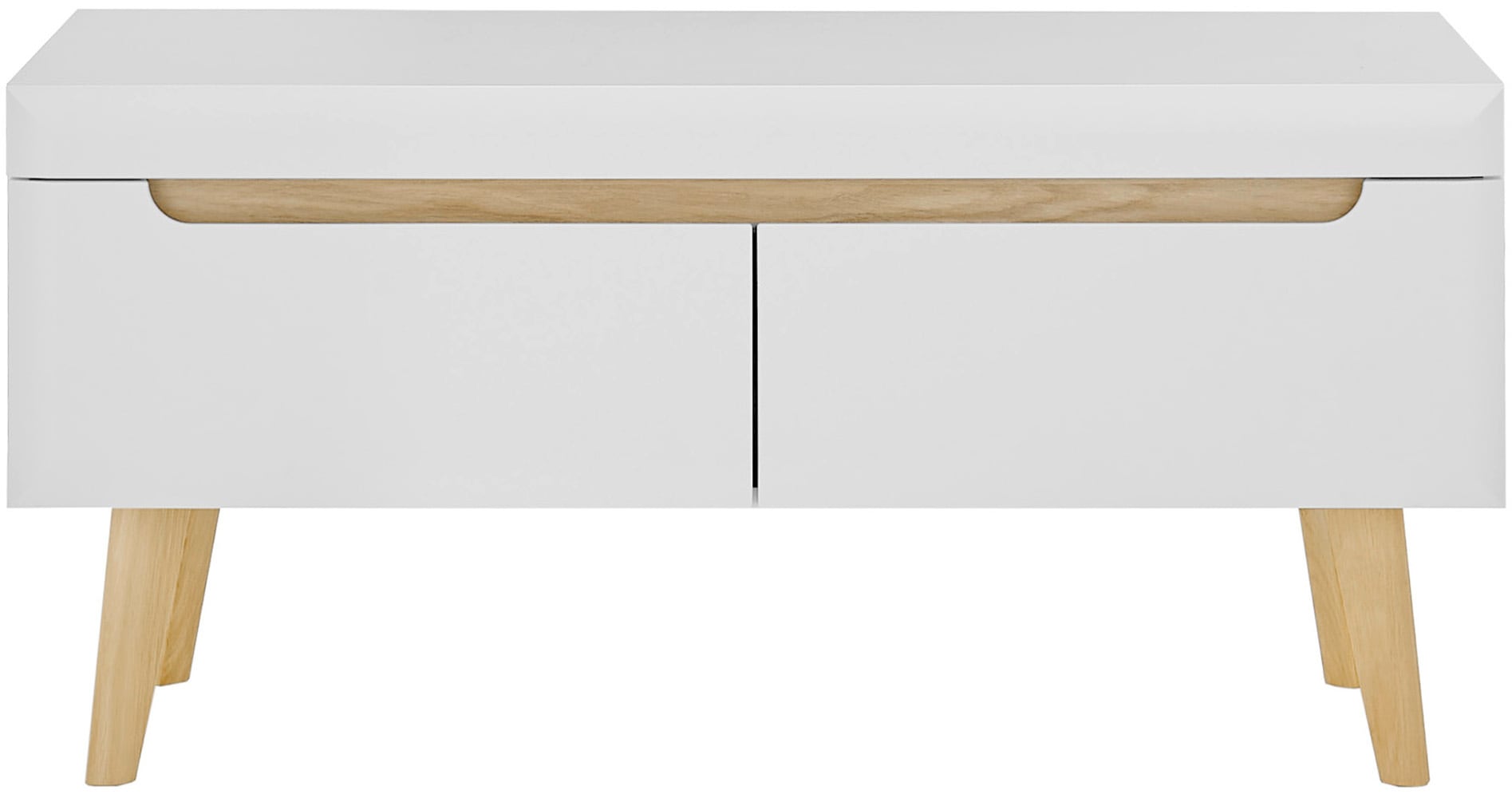 INOSIGN Lowboard »Torge, TV-Unterschrank, TV-Kommode, Fernsehschrank, TV-Board«, (1 St.), abgeschrägte Füsse, drei Farben, Scandi Design, 107 cm breit