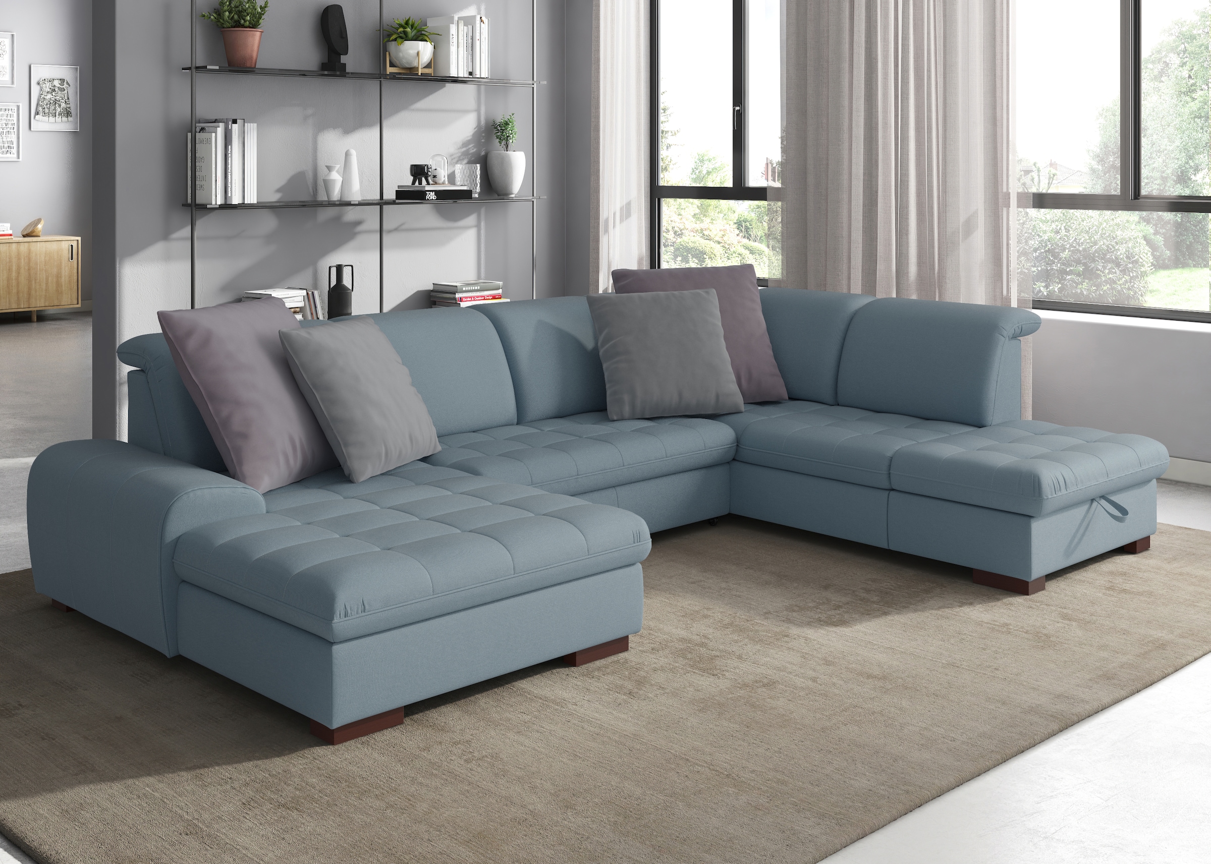 Image of sit&more Wohnlandschaft "Luxor U-Form" wahlweise mit Bettfunktion, Bettkasten und Kopfteilverstellung