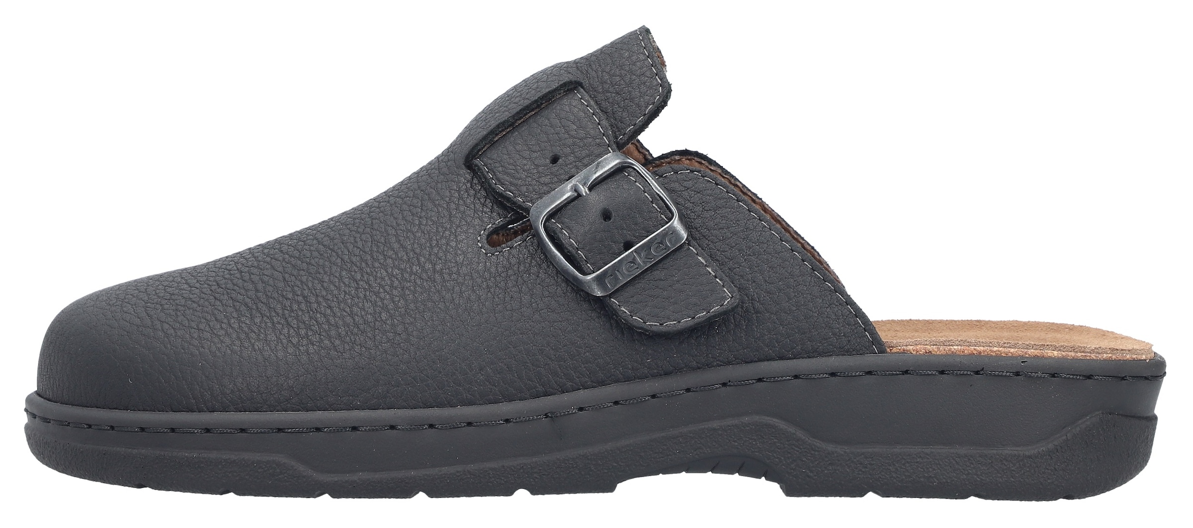 Rieker Clog  Pantolette, Schlupfschuh, Hausschuh mit herausnehmbarem Fussbett