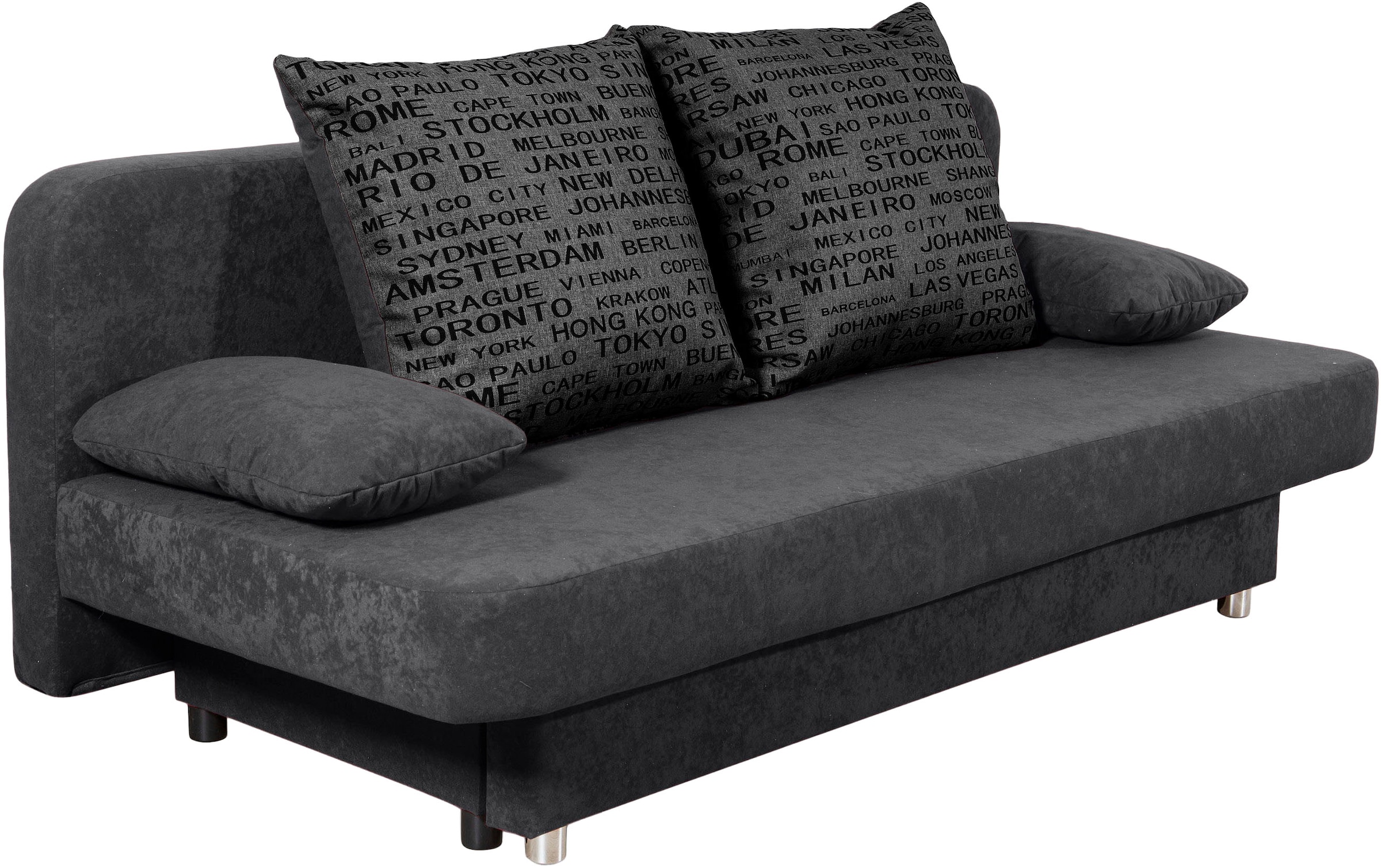 COLLECTION AB Schlafsofa »Ulla inkl. Bettfunktion und Bettkasten«, Schlafsofa,Bettfunktion,Bettkasten,inkl. Rückenkissen,Armlehnekissen