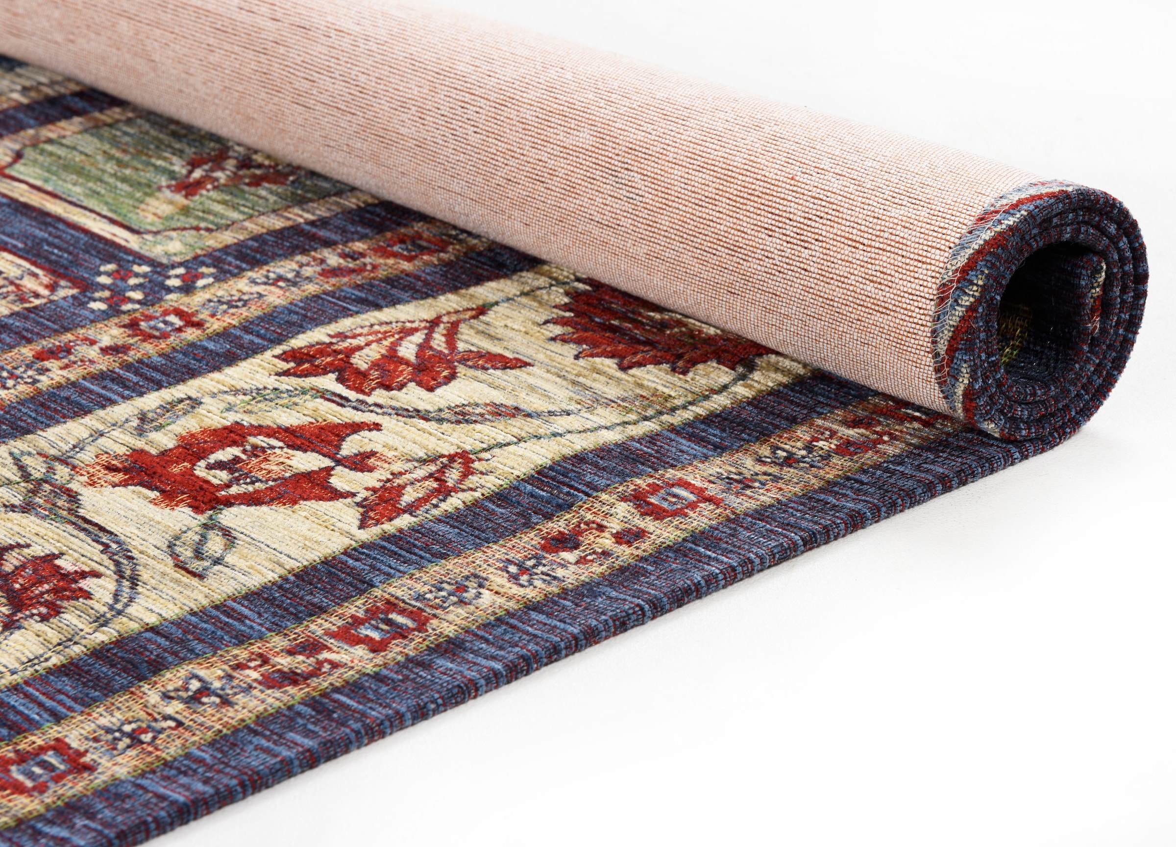 THEKO Teppich »Carlucci« rechteckig 5 mm Höhe florales Muster, mit Bordüre, Wohnzimmer