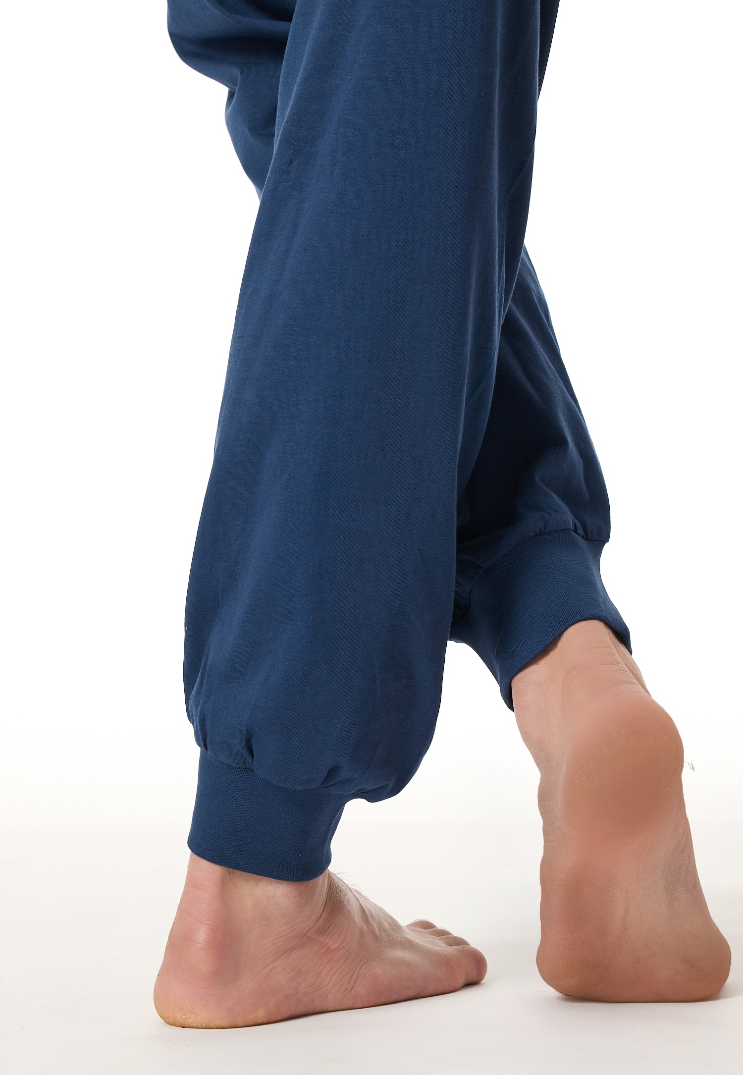 Schiesser Pyjama »Comfort Essentials«, (2 tlg.), V-Ausschnitt, Brusttasche, Baumwolle, Langarm