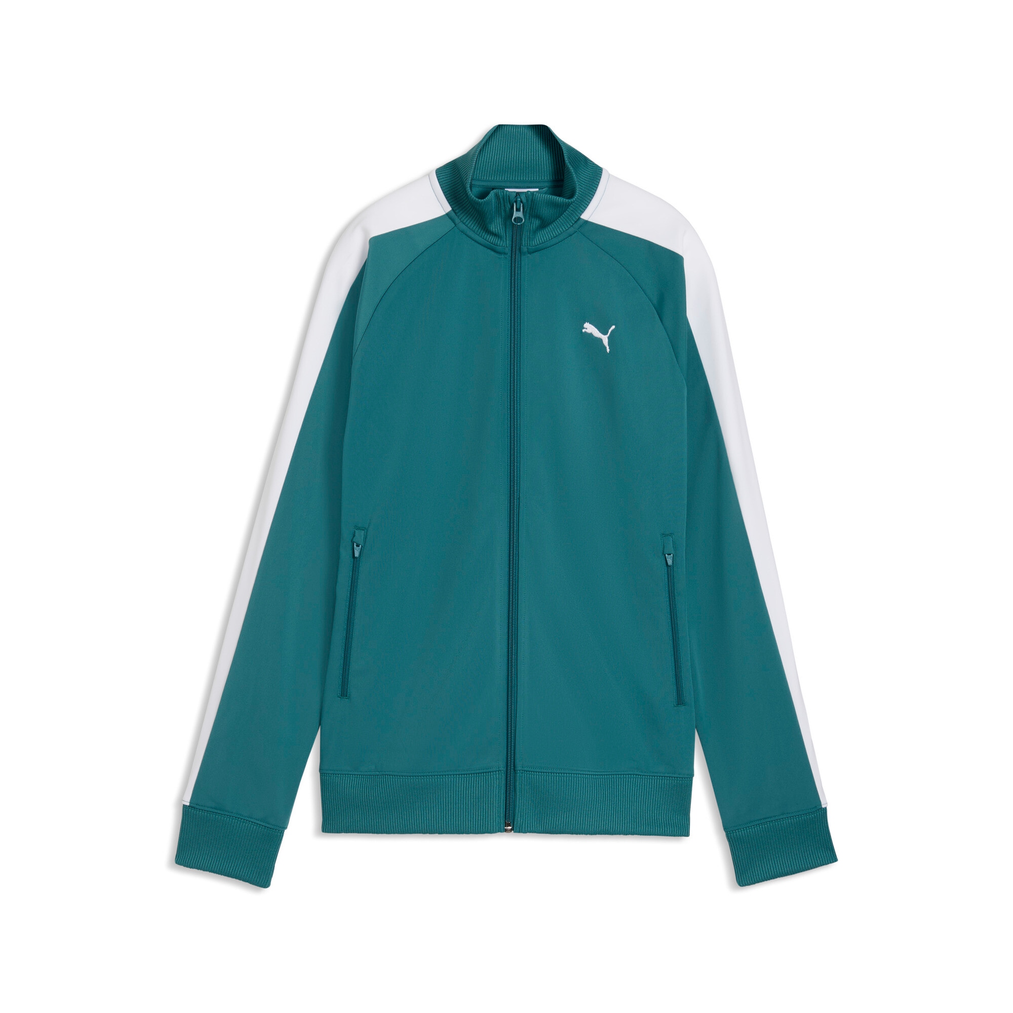 Image of PUMA Trainingsjacke "T7 FOUNDATION POLY TRACK JACKET" ohne Kapuze mit Stehkragen, mit Reissverschluss, ohne Kapuze, Regular Fit