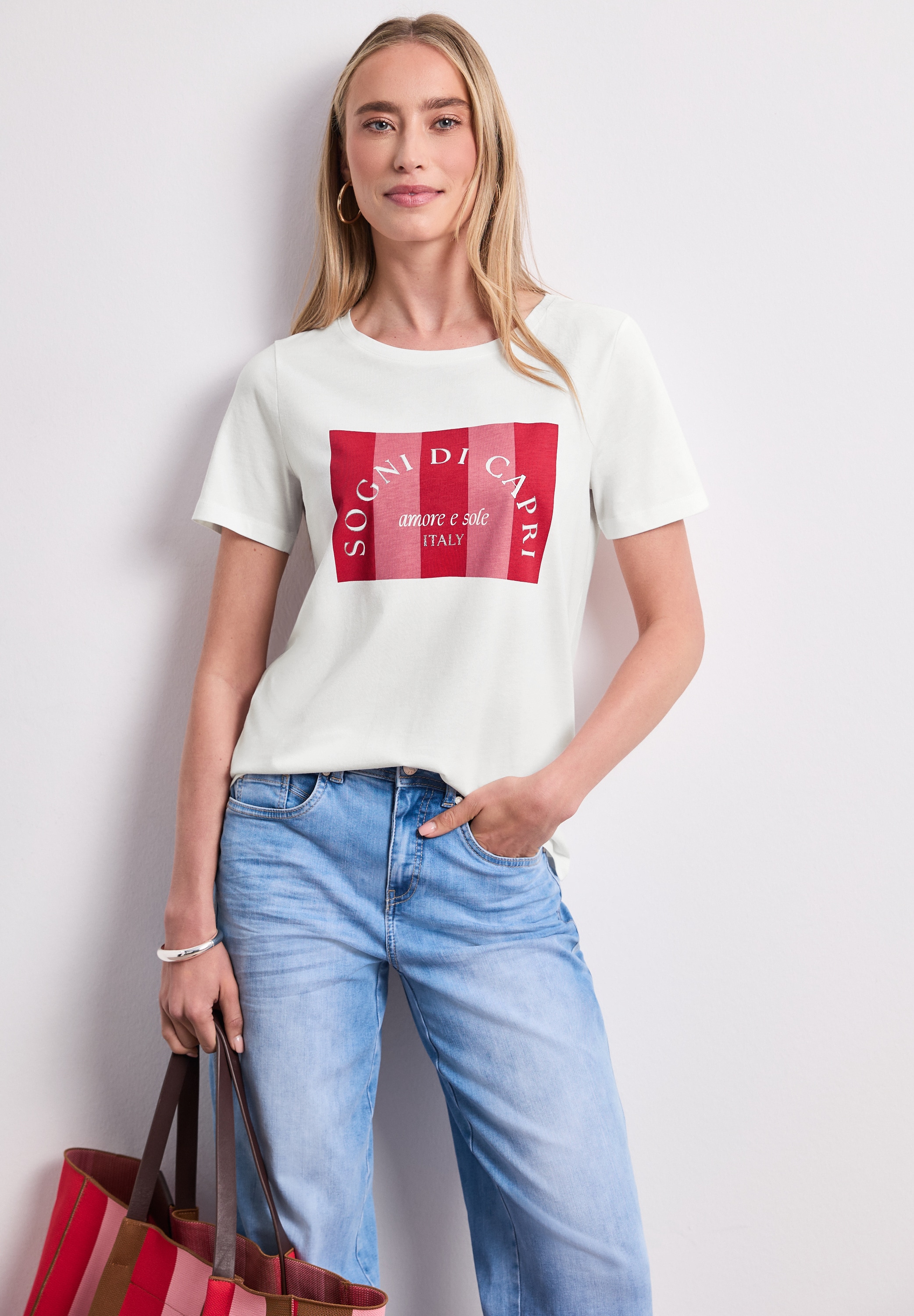 Image of STREET ONE Kurzarmshirt Sommershirt mit Print