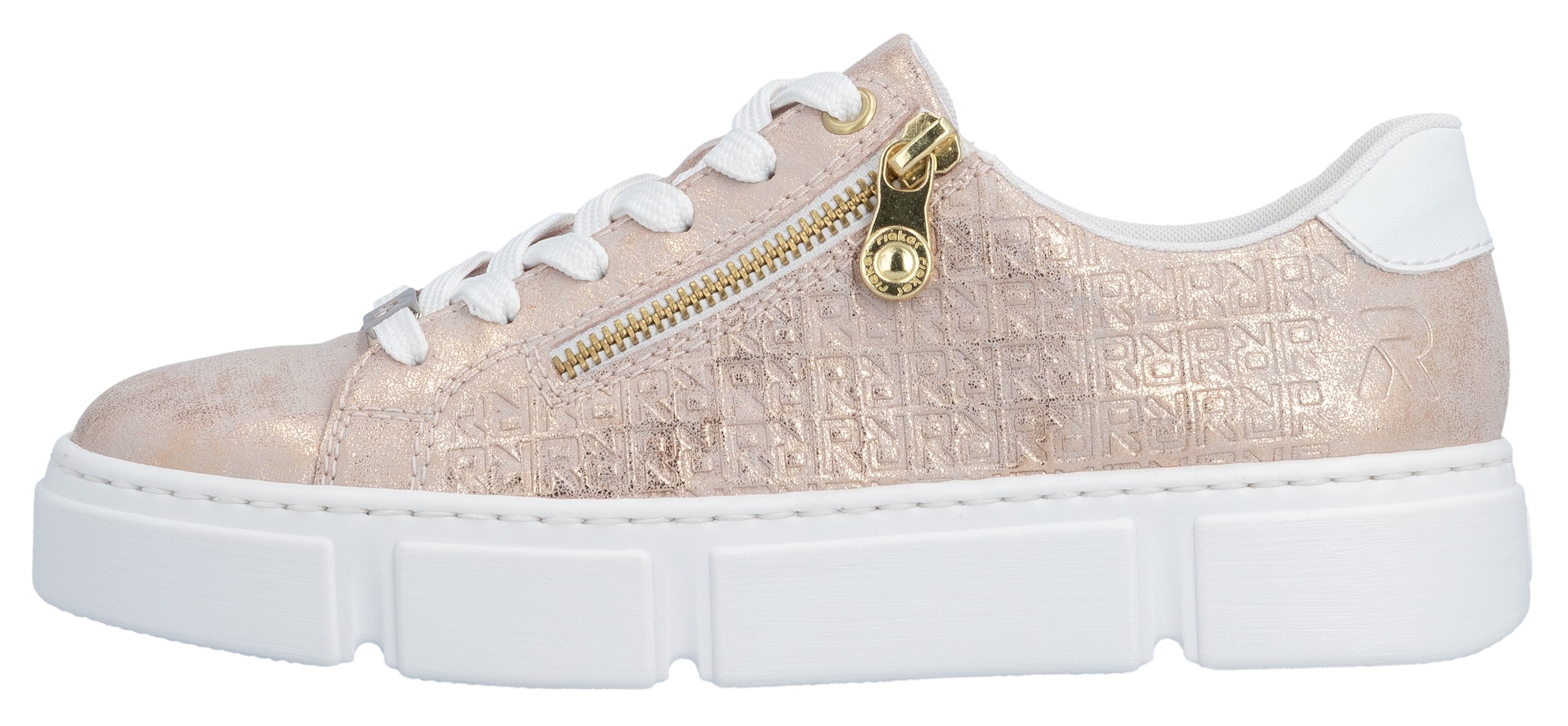 Rieker Plateausneaker  , Freizeitschuh, Halbschuh, Schnürschuh mit Reissverschluss