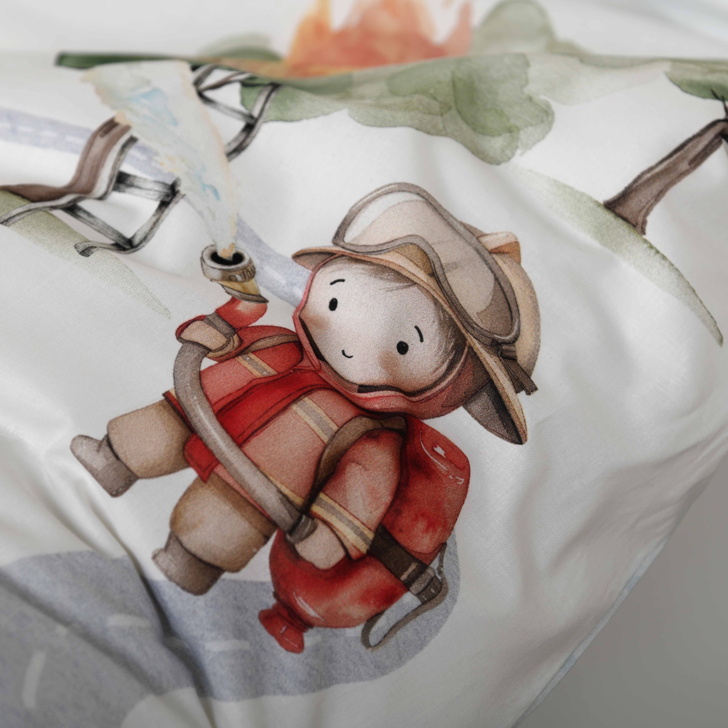 Baby Best Linge de lit pour bébé »Feuerwehr« 2 Parure de lit réversible
