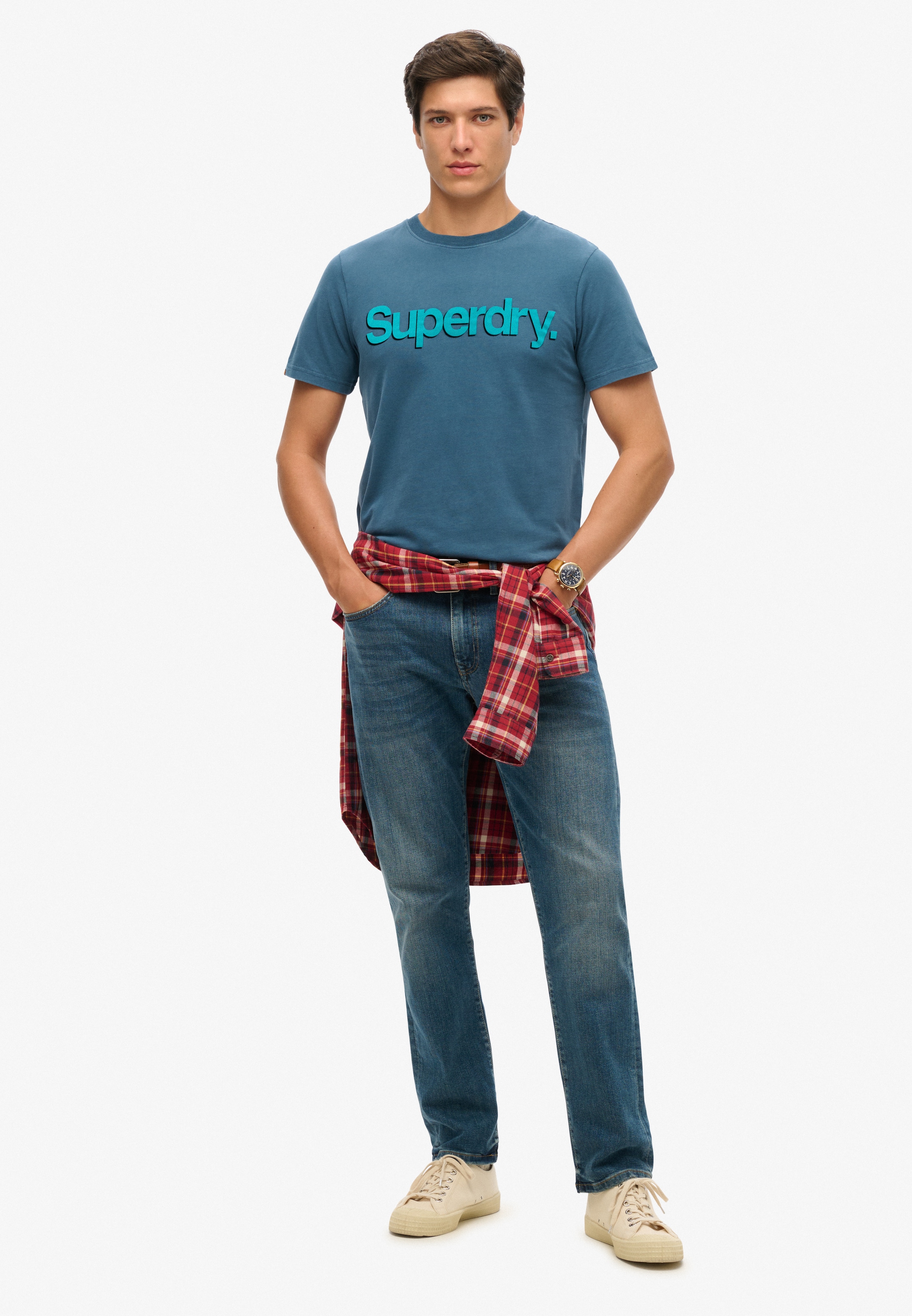 Superdry Rundhalsshirt »CLASSIC CORE LOGO SHADOW TEE«