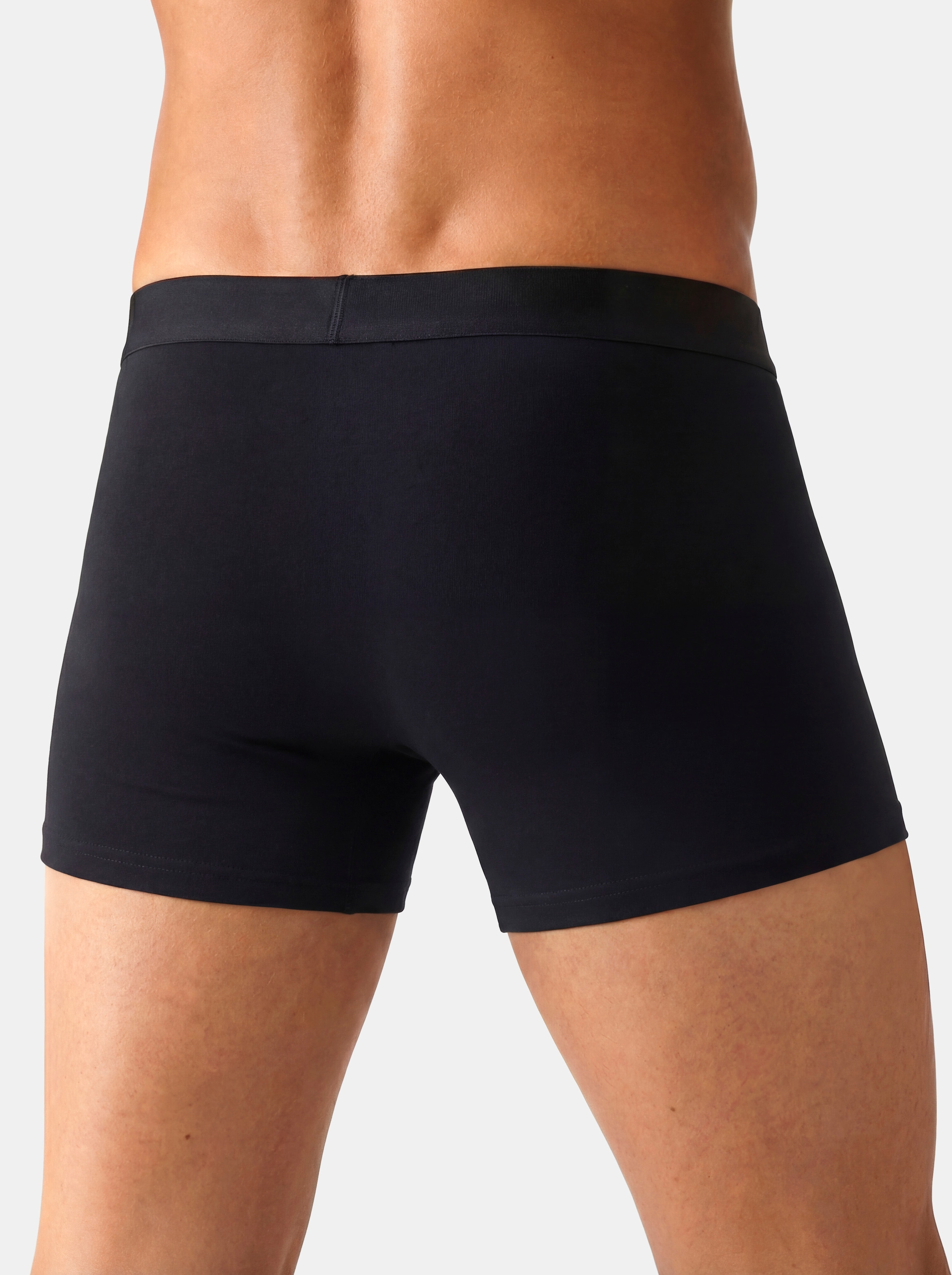 John Devin Boxer »Boxershorts für Herren« Packung, 5 Stk. mit schönem Schriftzug im Bund, Jersey-Material, unifarben