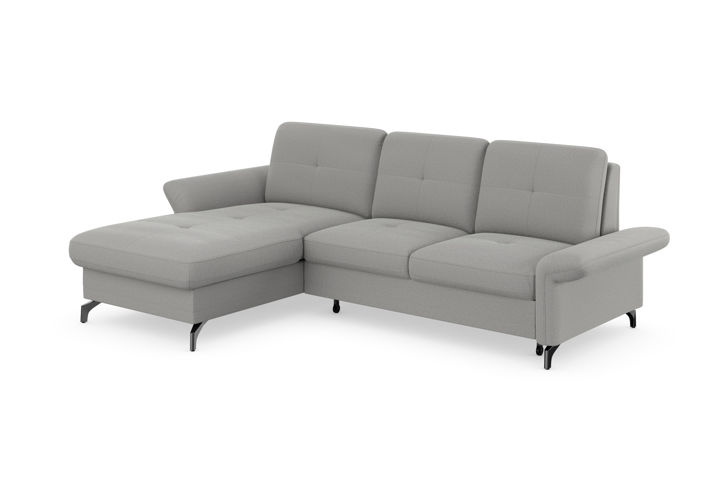 Places of Style Ecksofa »Calando L-Form«, wahlweise mit Bettfunktion, Bettkasten und Armteilfunktion
