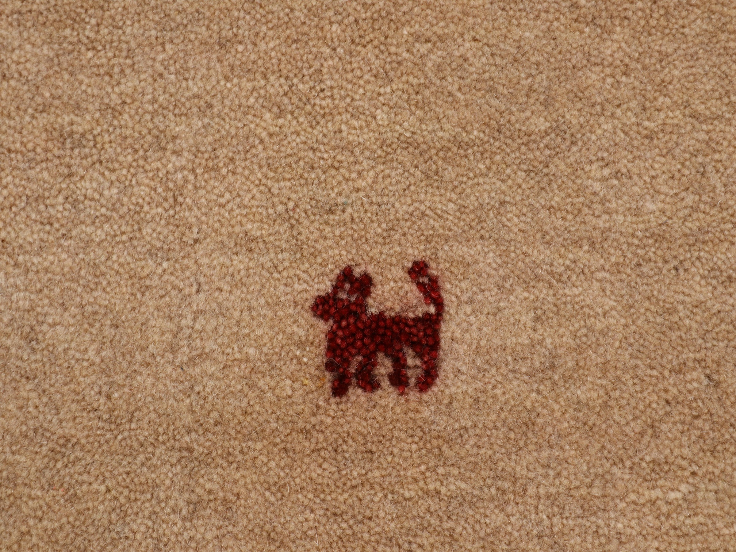 carpetfine Wollteppich »Gabbeh Uni, auch als Läufer und Rund erhältlich«, rechteckig, 15 mm Höhe, reine Wolle, handgewebt, Gabbeh Loom Tiermotiv, grosse Farbauswahl