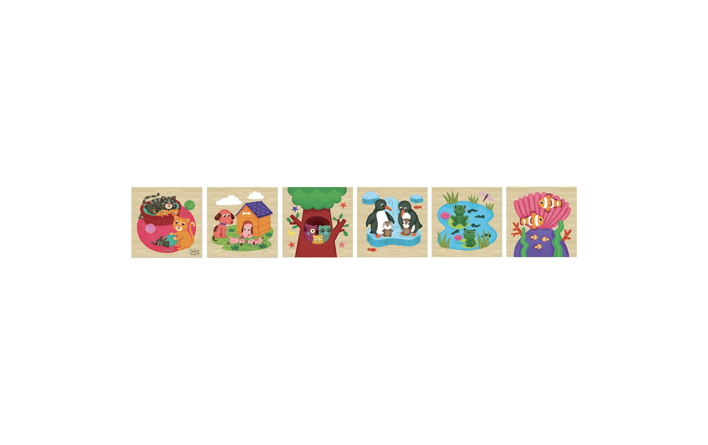Vilac Puzzle »Würfel Tiere«, Holzart: Buche (China)