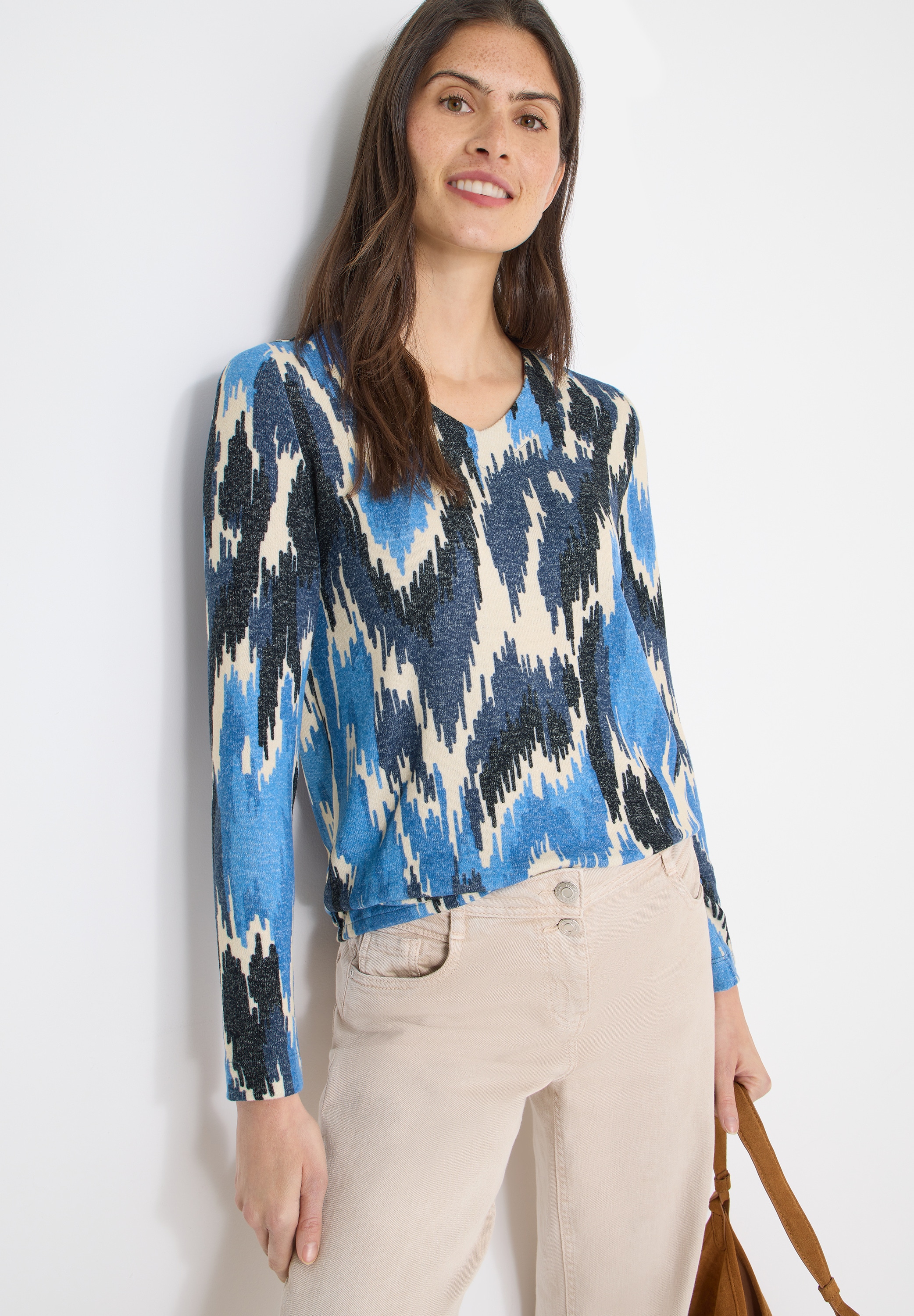 Image of Cecil Langarmshirt mit All-Over Print