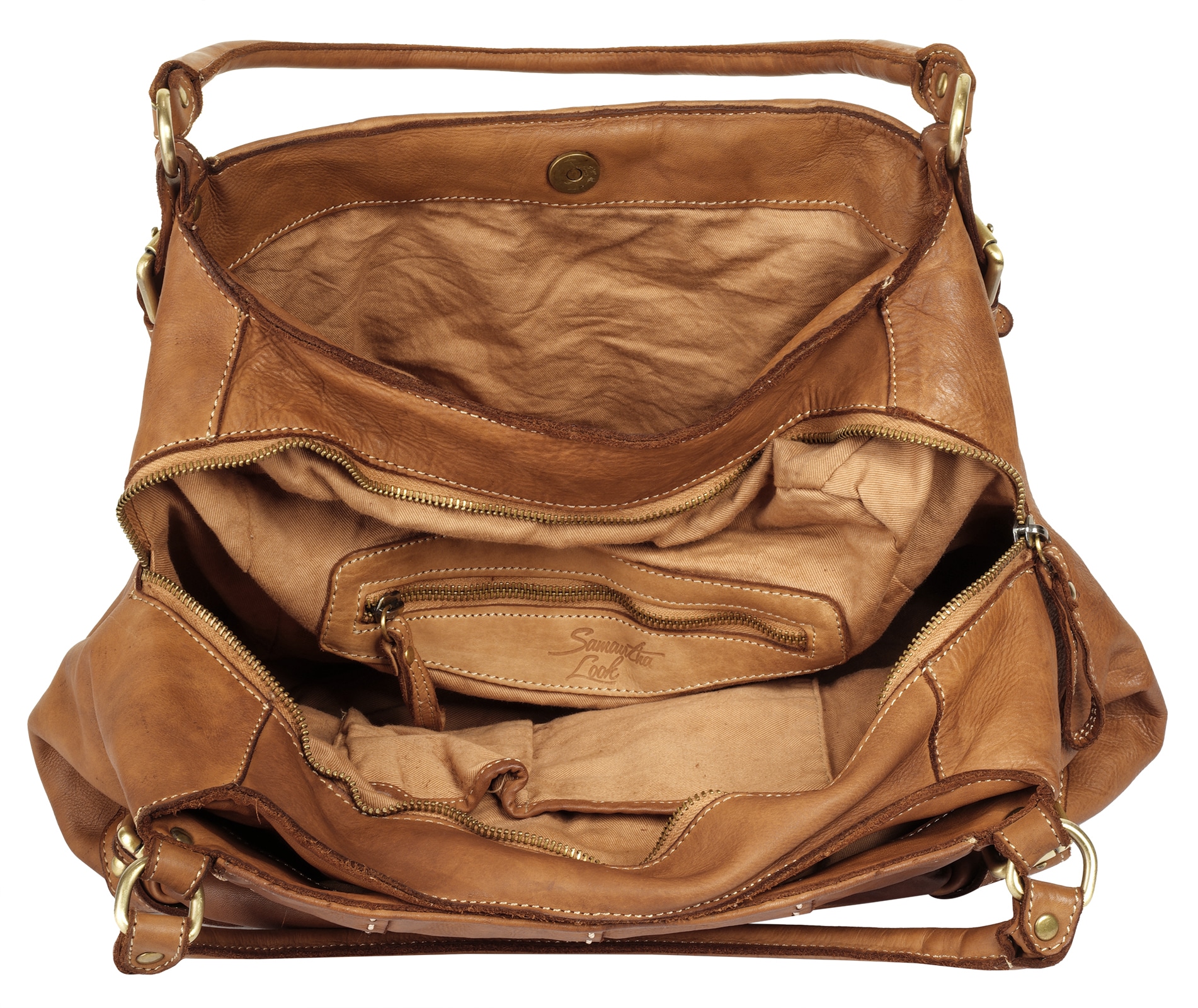 Samantha Look Shopper, echt Leder, Made in Italy