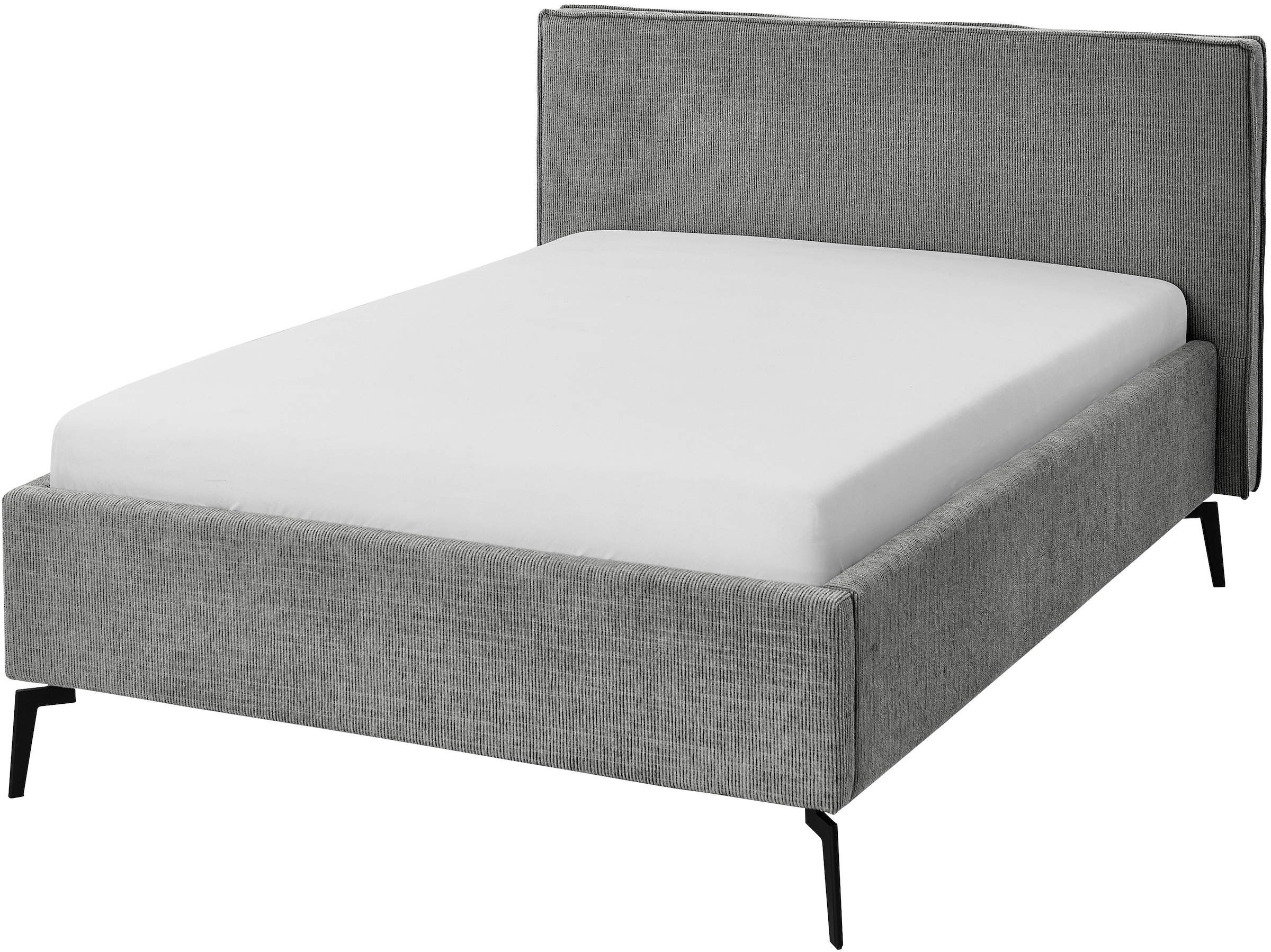 meise.möbel Lit rembourré »Riva II« mit schwarzen Metallfüssen, wahlweise mit Bettkasten