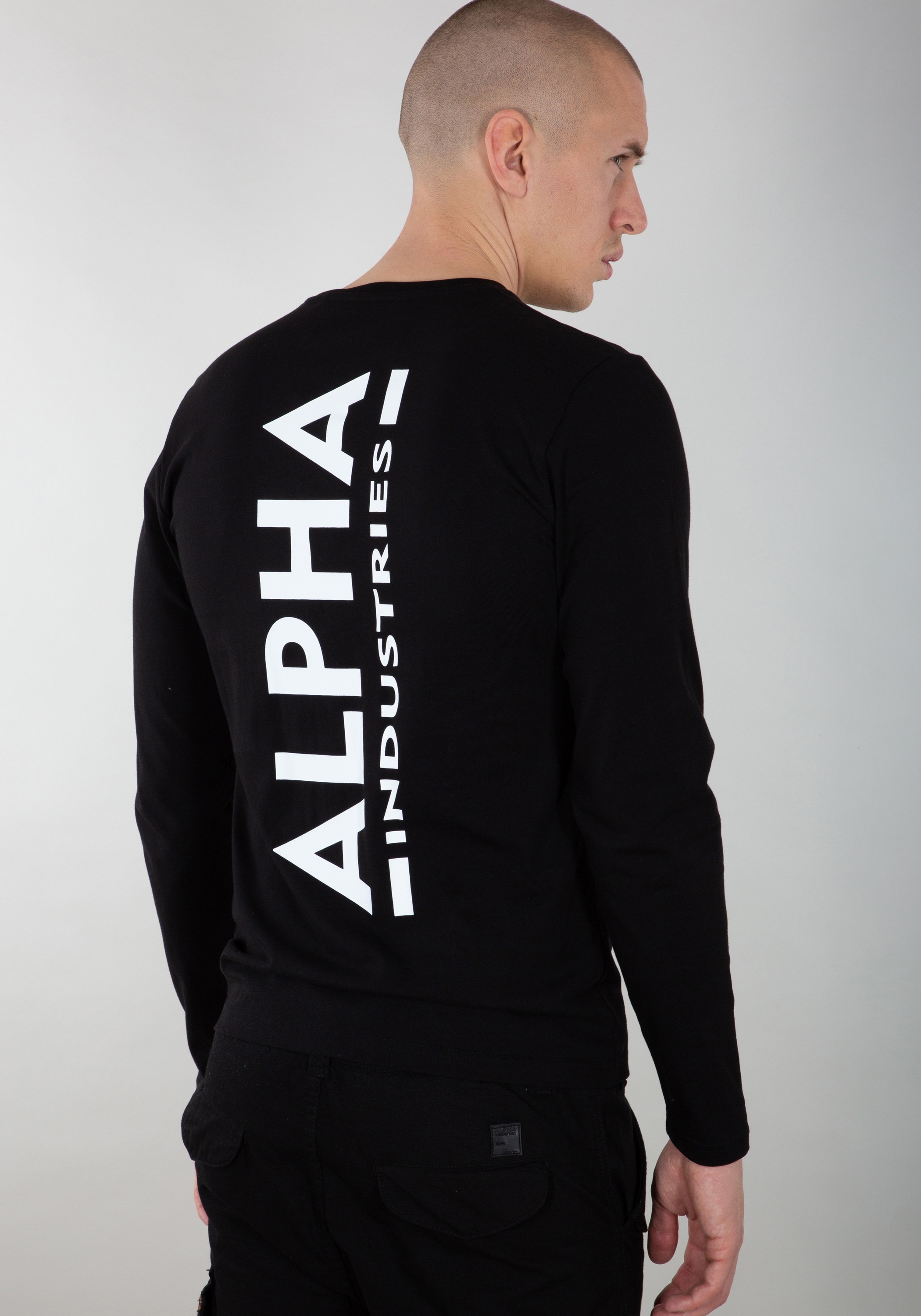 Alpha Industries Longsleeve »ALPHA INDUSTRIES Men - Longsleeves Back Print Heavy LS«