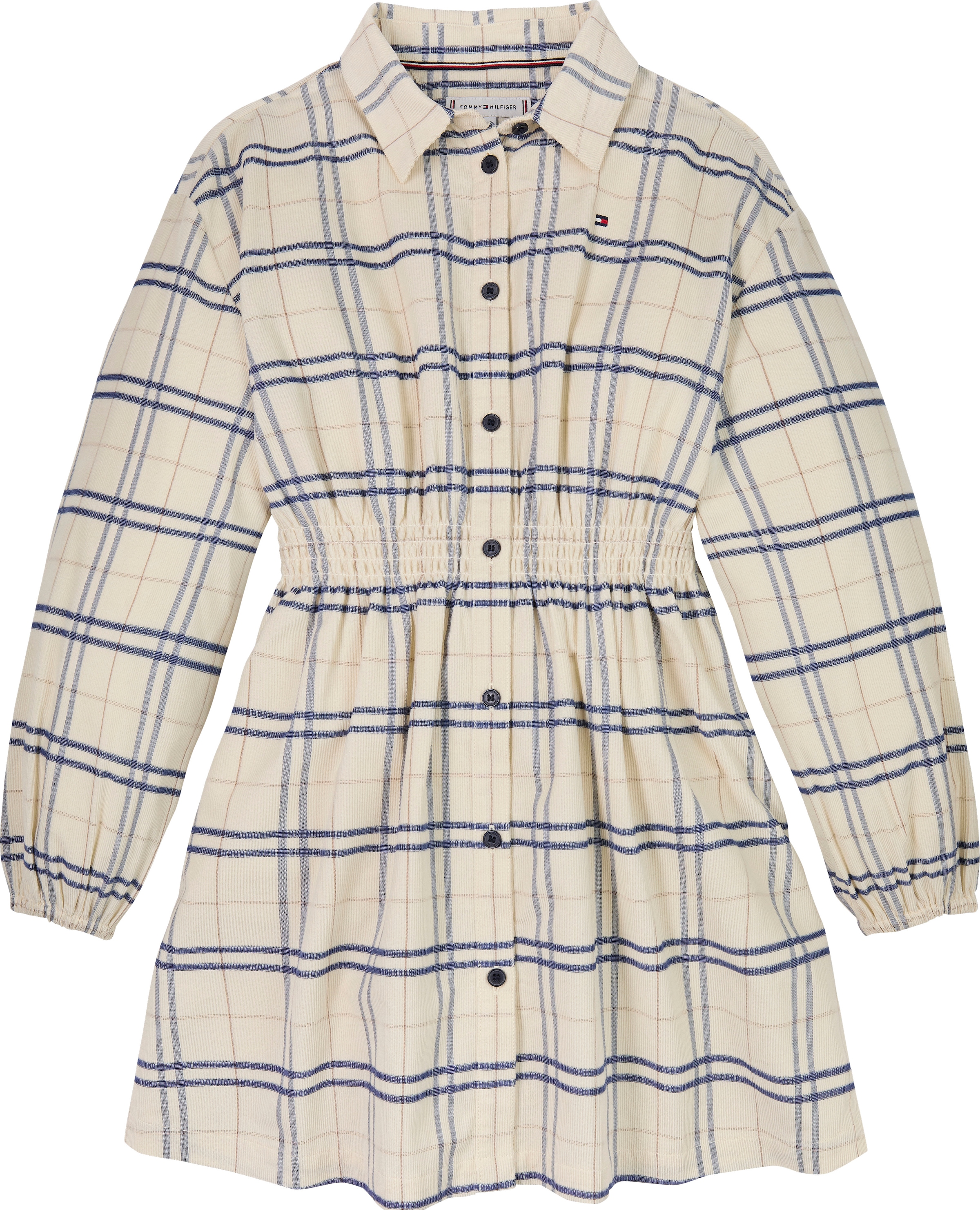 Tommy Hilfiger Hemdblusenkleid »CORDUROY CHECK SHIRT DRESS LS«, mit Karomuster