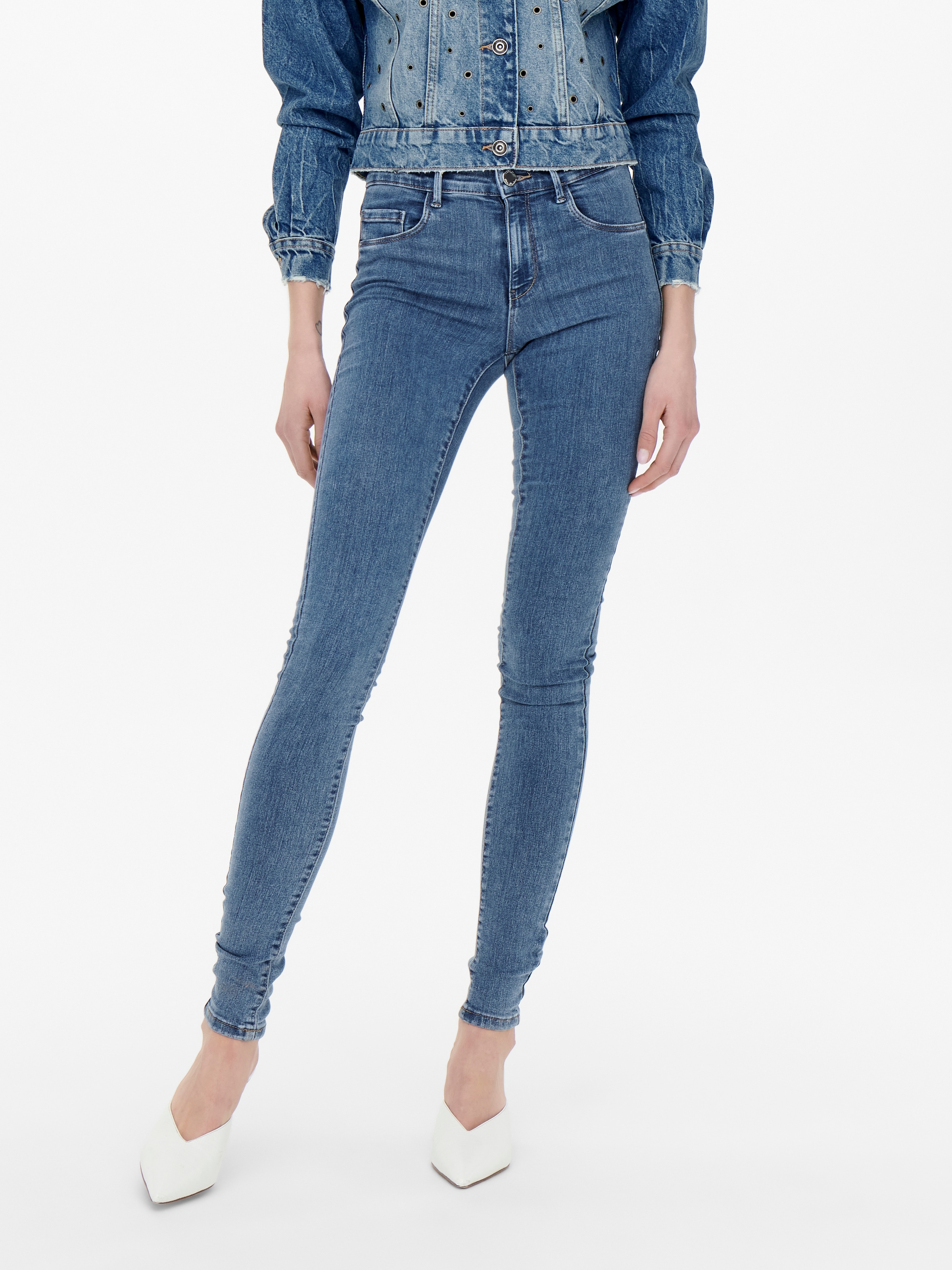 ONLY »ONLRAIN LIFE REG SKINNY DNM« mit Gürtelschlaufen