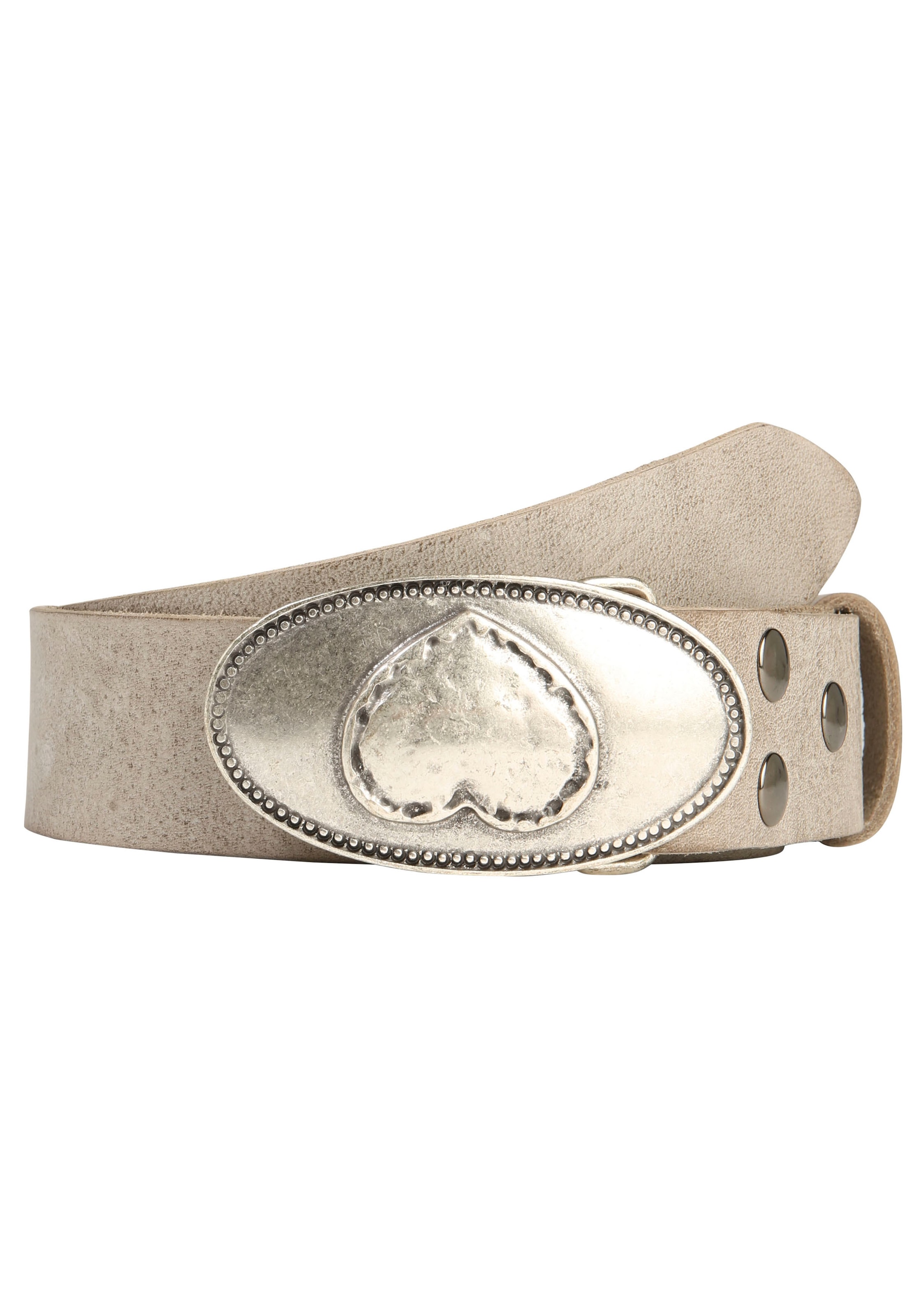 Rettungsring Gürtel Ledergürtel mit austauschbarer Schliesse »Herz Oval«