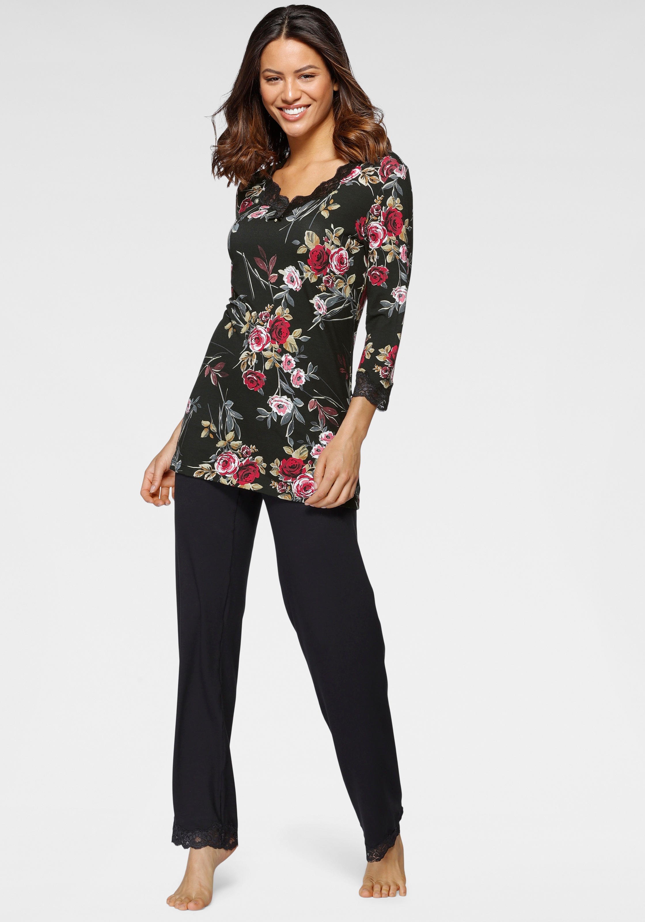 Image of Cybèle Pyjama, (2 tlg.), mit Spitze bei Ackermann Versand Schweiz